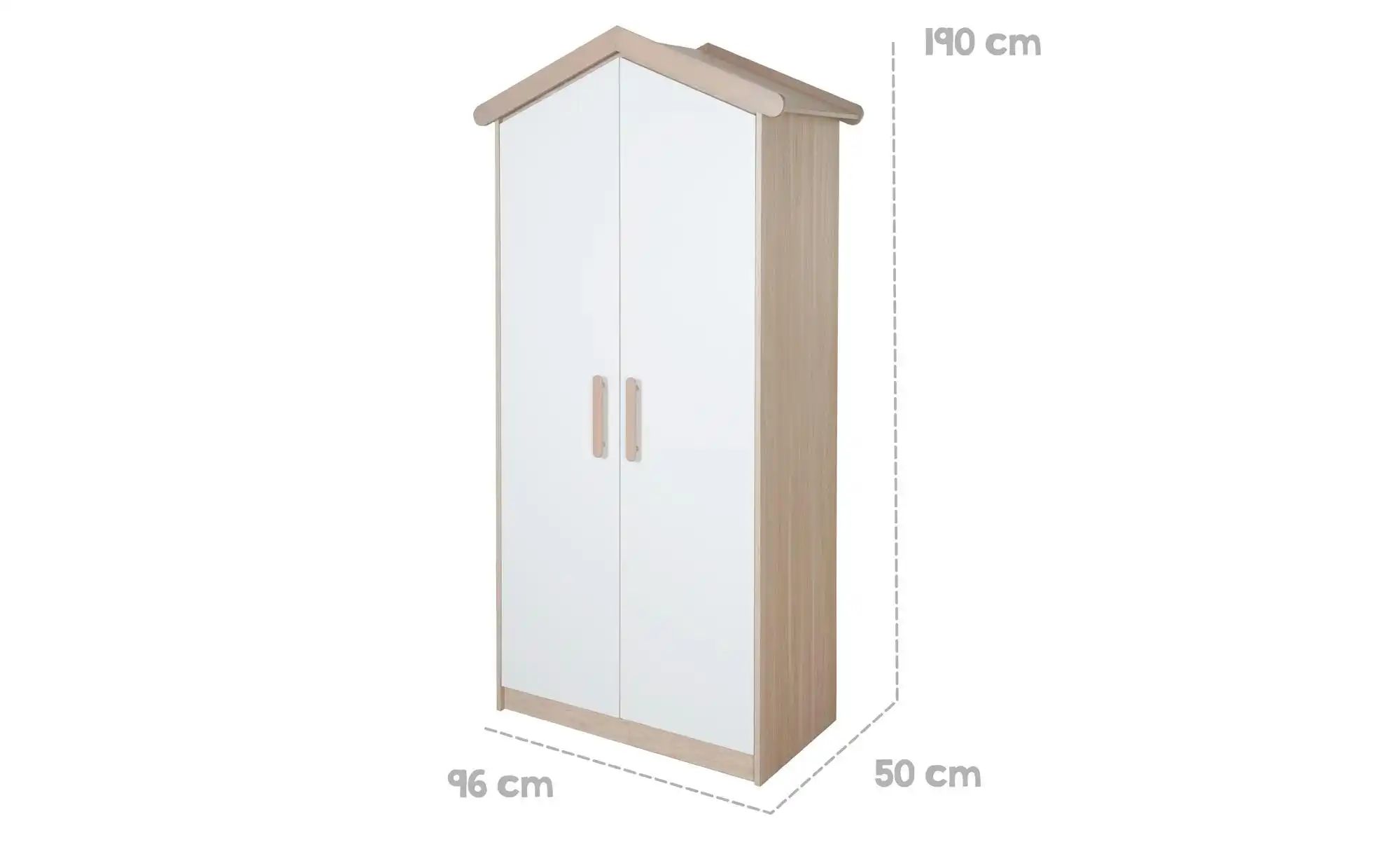 Roba Kleiderschrank  Cabane ¦ weiß ¦ Maße (cm): B: 96 H: 190 Baby > Babymöb günstig online kaufen