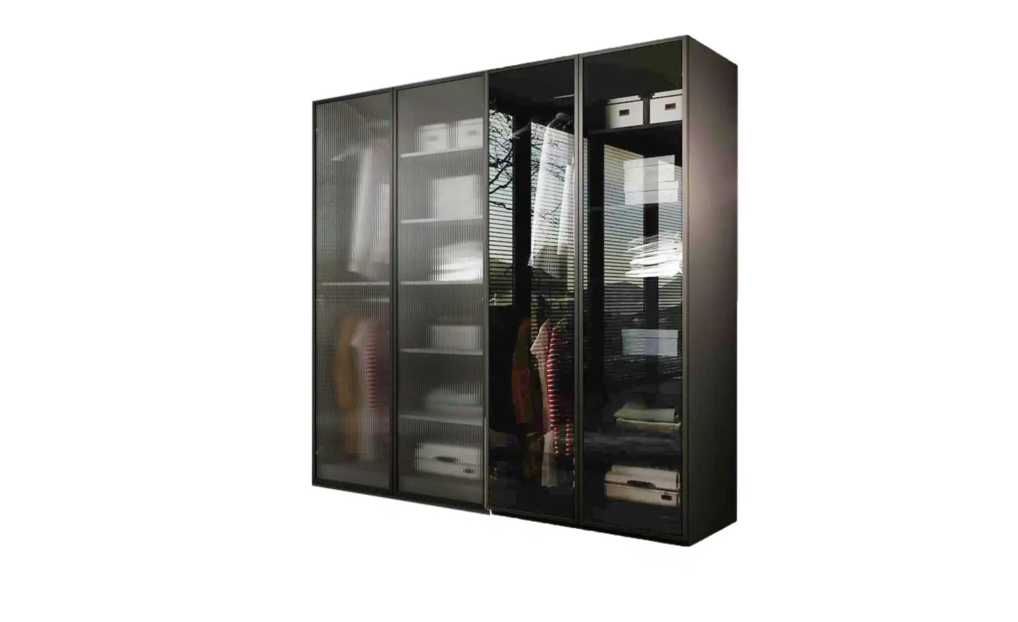 Drehtürenschrank  Sandbox ¦ schwarz ¦ Maße (cm): B: 202 H: 200 Schränke > K günstig online kaufen