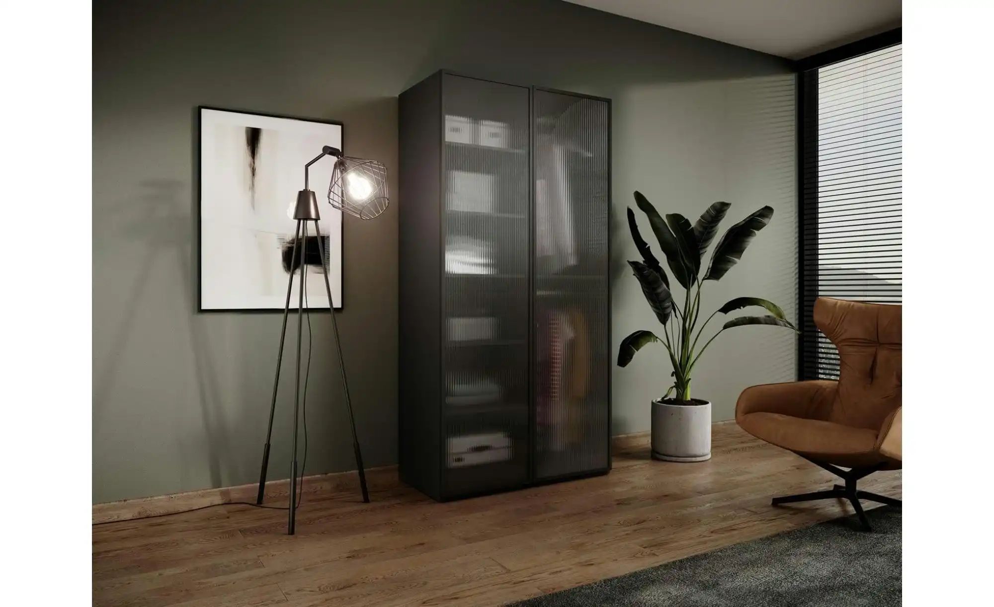 Thumbnail - Drehtürenschrank Sandbox ¦ schwarz ¦ Maße (cm): B: 202 H: 200 Schränke > Kleiderschränke > Drehtürenschränke - Höffner