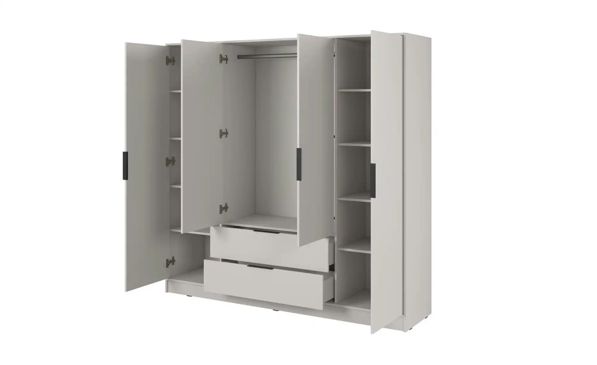 Drehtürenschrank 206 cm breit Lyke ¦ beige ¦ Maße (cm): B: 206 H: 200 Schrä günstig online kaufen