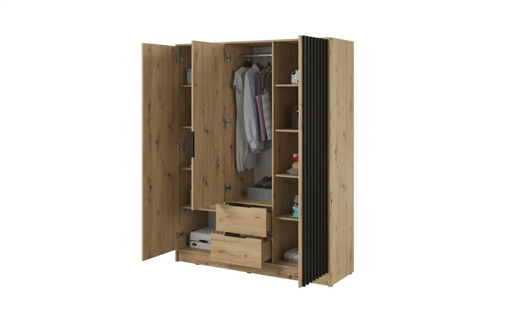 Thumbnail - Drehtürenschrank Nelly ¦ braun ¦ Maße (cm): B: 155 H: 200 Schränke > Kleiderschränke > Drehtürenschränke - Höffner