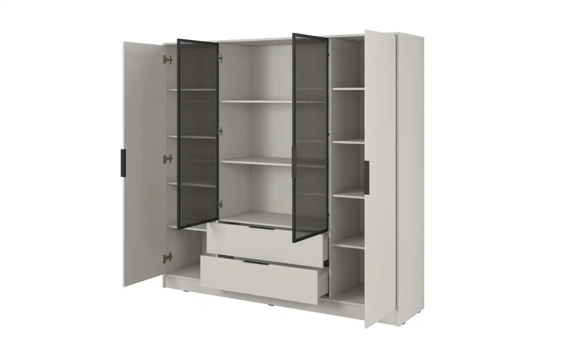 Drehtürenschrank mit 2 Schubladen Lyke ¦ beige ¦ Maße (cm): B: 206 H: 200 S günstig online kaufen