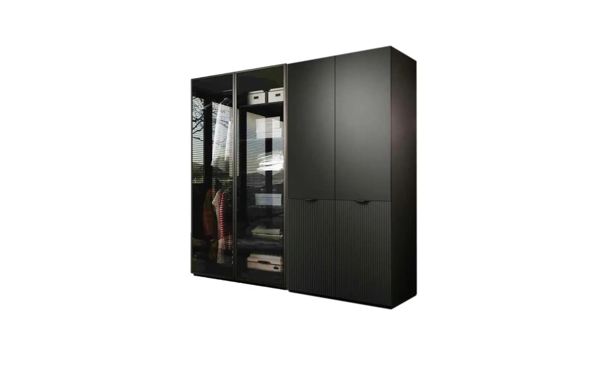 Drehtürenschrank  Sandbox ¦ schwarz ¦ Maße (cm): B: 202 H: 200 Schränke > K günstig online kaufen