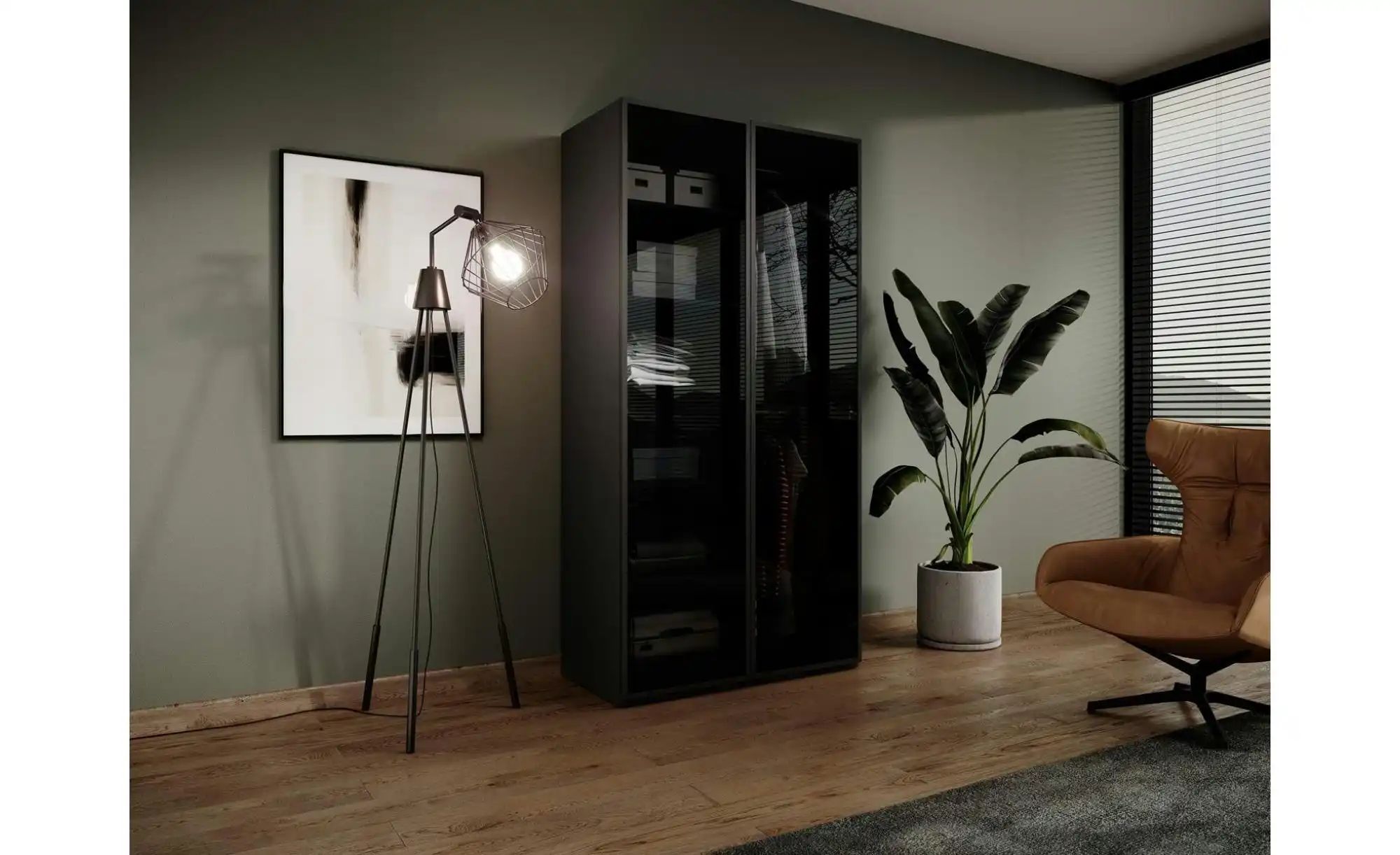 Drehtürenschrank  Sandbox ¦ schwarz ¦ Maße (cm): B: 101 H: 200 Schränke > K günstig online kaufen