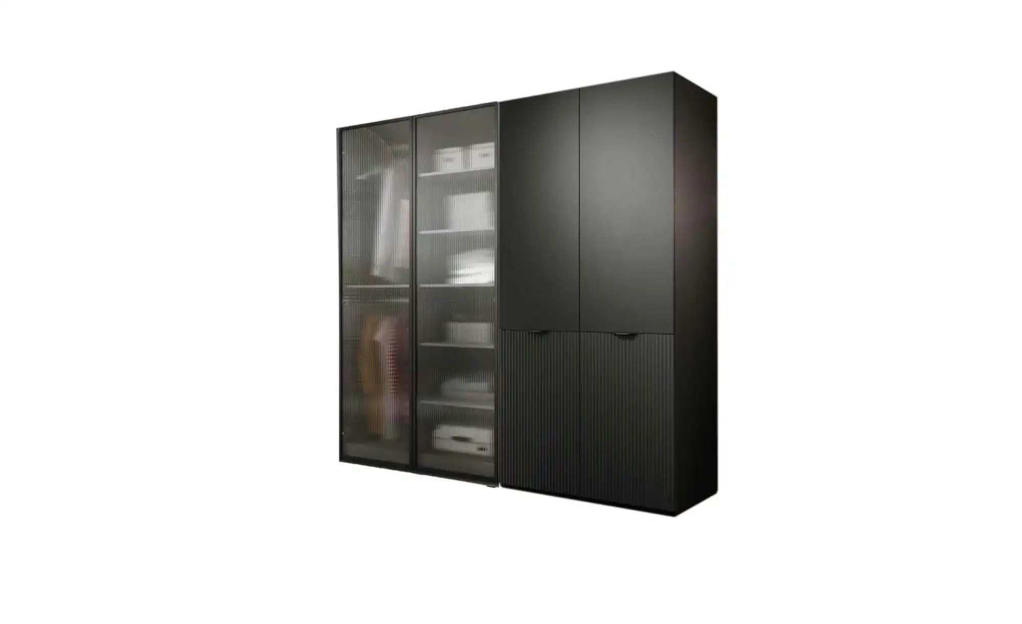 Drehtürenschrank  Sandbox ¦ schwarz ¦ Maße (cm): B: 202 H: 200 Schränke > K günstig online kaufen
