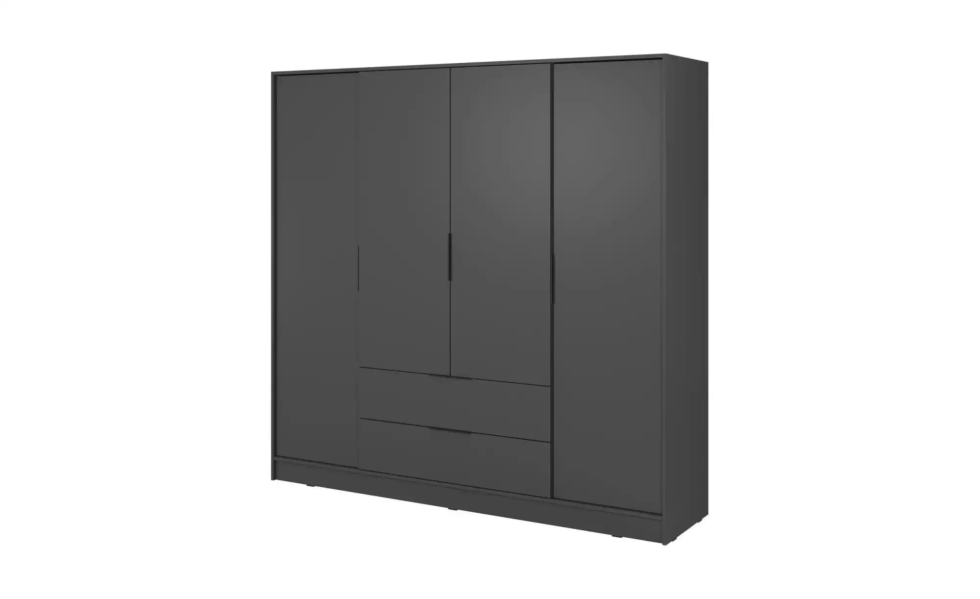 Drehtürenschrank 206 cm breit Lyke ¦ schwarz ¦ Maße (cm): B: 206 H: 200 Sch günstig online kaufen