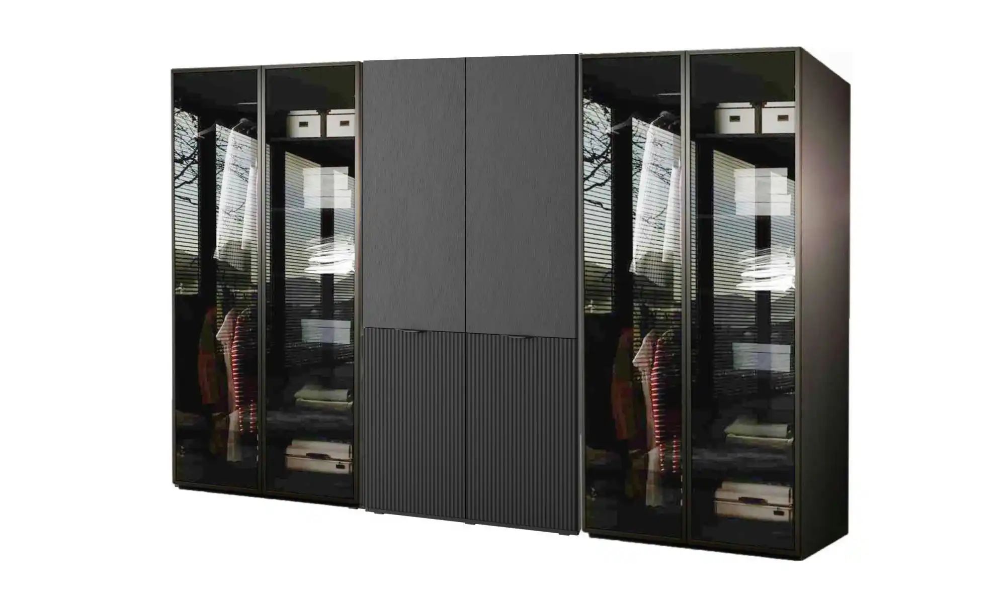 Drehtürenschrank 303 cm breit Sandbox ¦ schwarz ¦ Maße (cm): B: 303 H: 200 günstig online kaufen