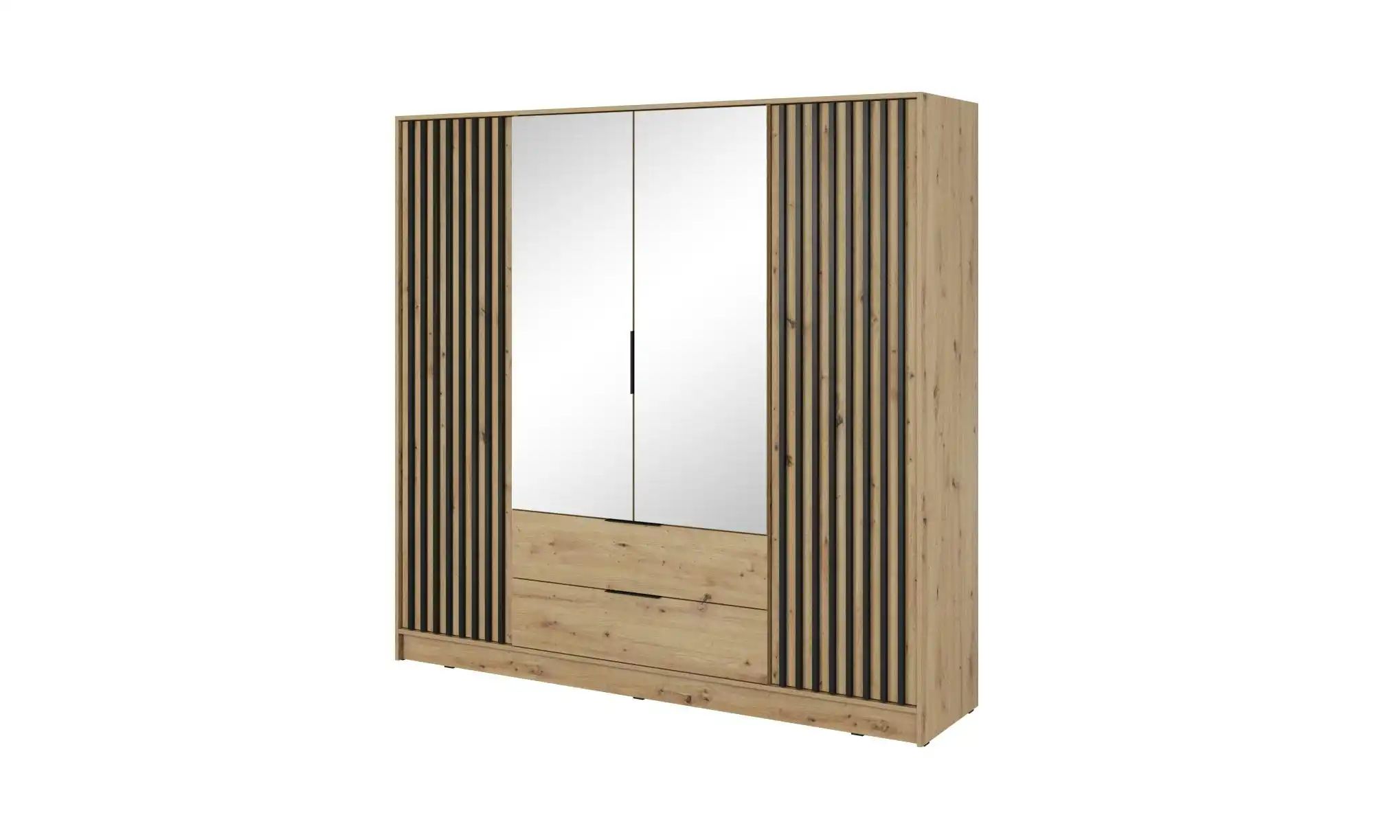 Drehtürenschrank  Nelly ¦ braun ¦ Maße (cm): B: 206 H: 200 Schränke > Kleid günstig online kaufen