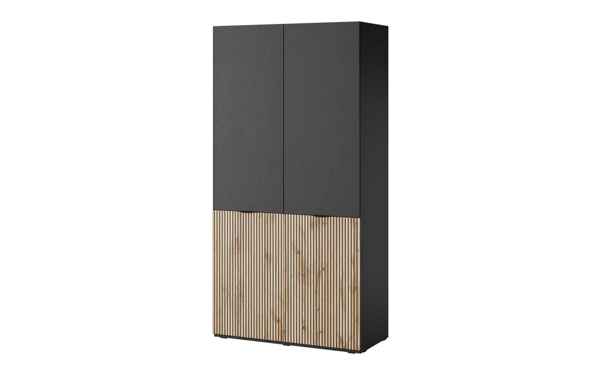 Drehtürenschrank 101 cm breit Sandbox ¦ schwarz ¦ Maße (cm): B: 101 H: 200 günstig online kaufen