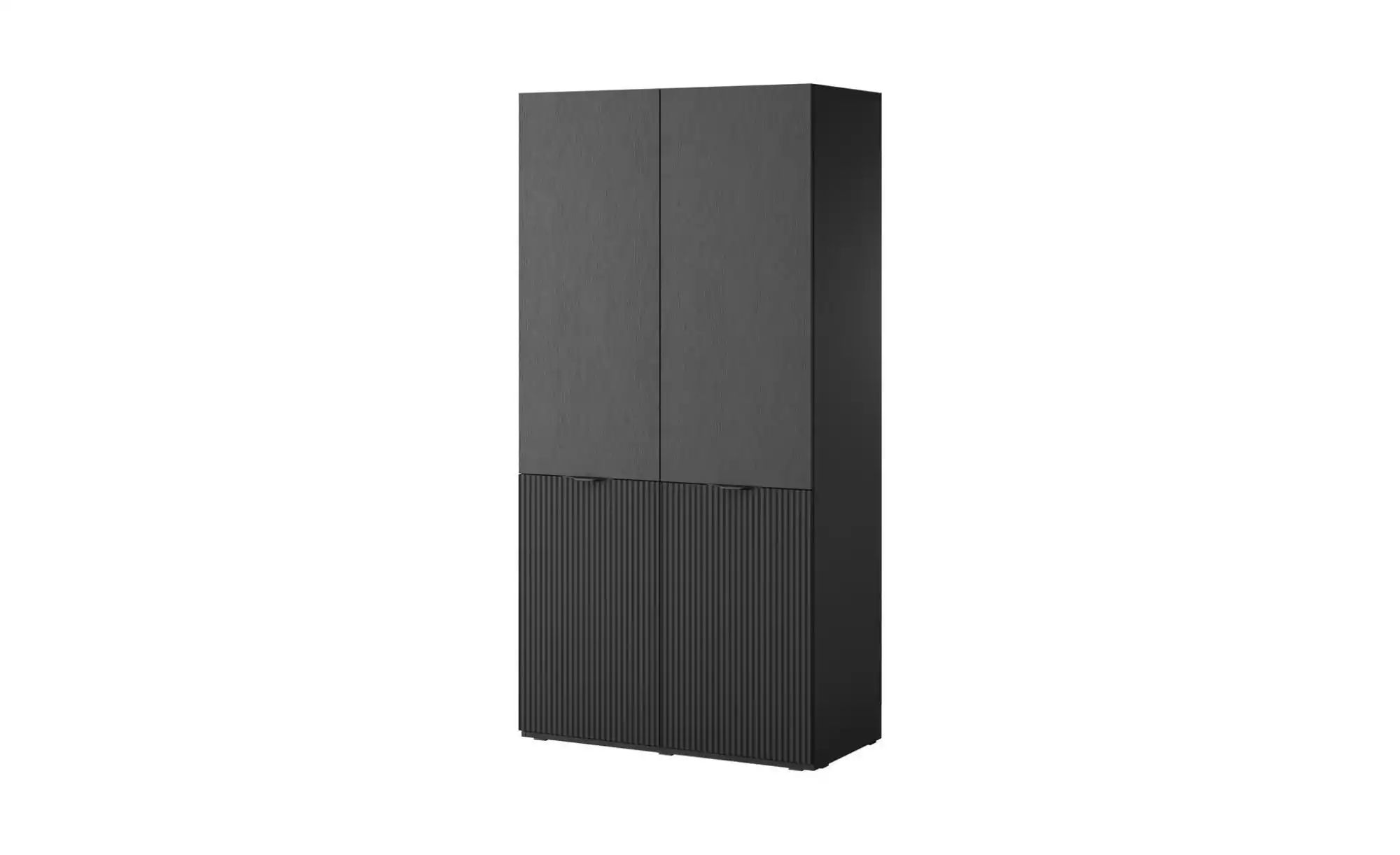 Drehtürenschrank 101 cm breit Sandbox ¦ schwarz ¦ Maße (cm): B: 101 H: 200 günstig online kaufen
