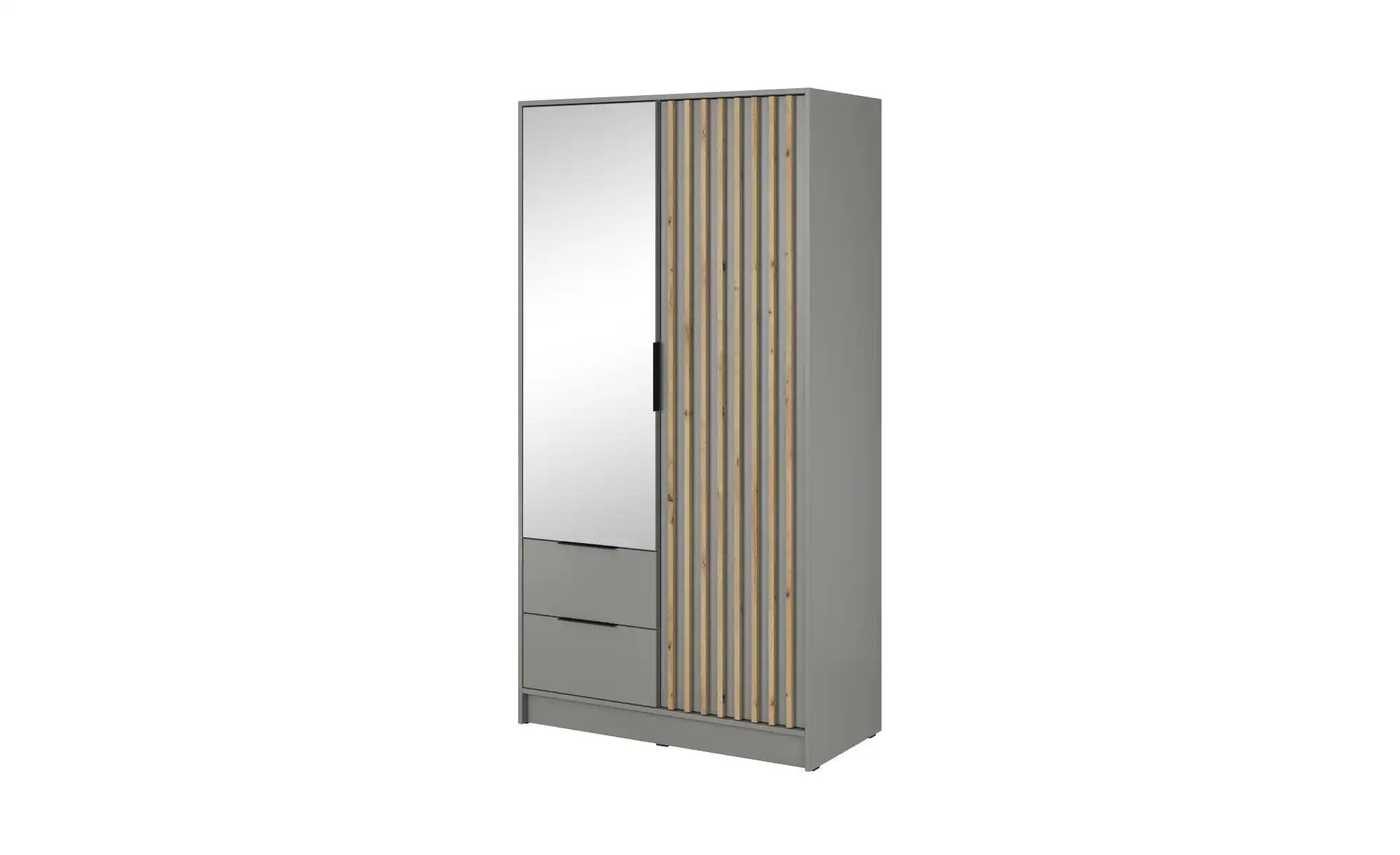 Drehtürenschrank  Nelly ¦ grau ¦ Maße (cm): B: 105 H: 200 Schränke > Kleide günstig online kaufen