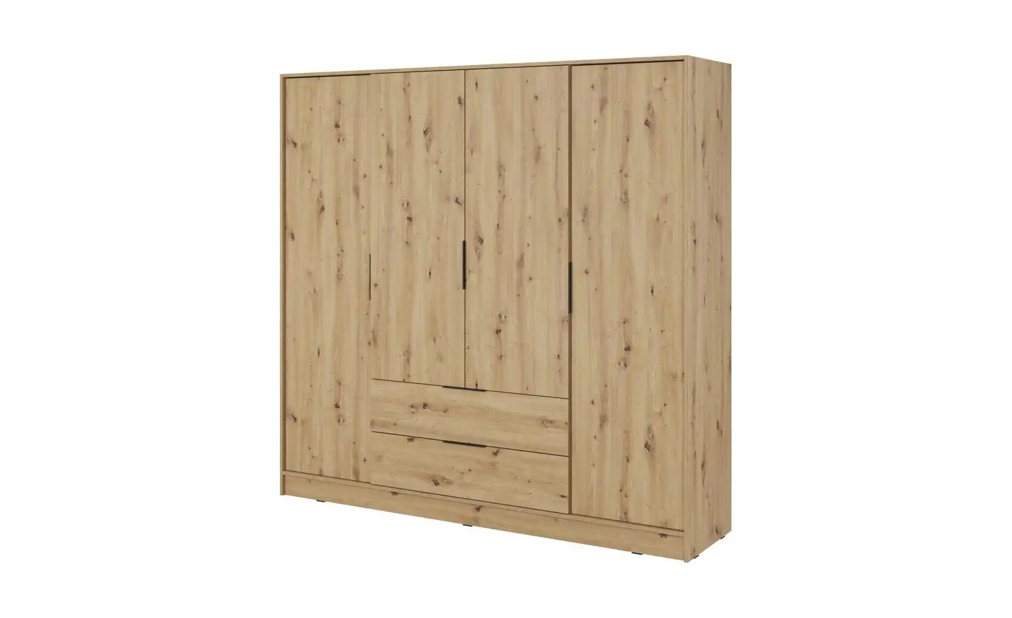Drehtürenschrank 206 cm breit Lyke ¦ braun ¦ Maße (cm): B: 206 H: 200 Schrä günstig online kaufen