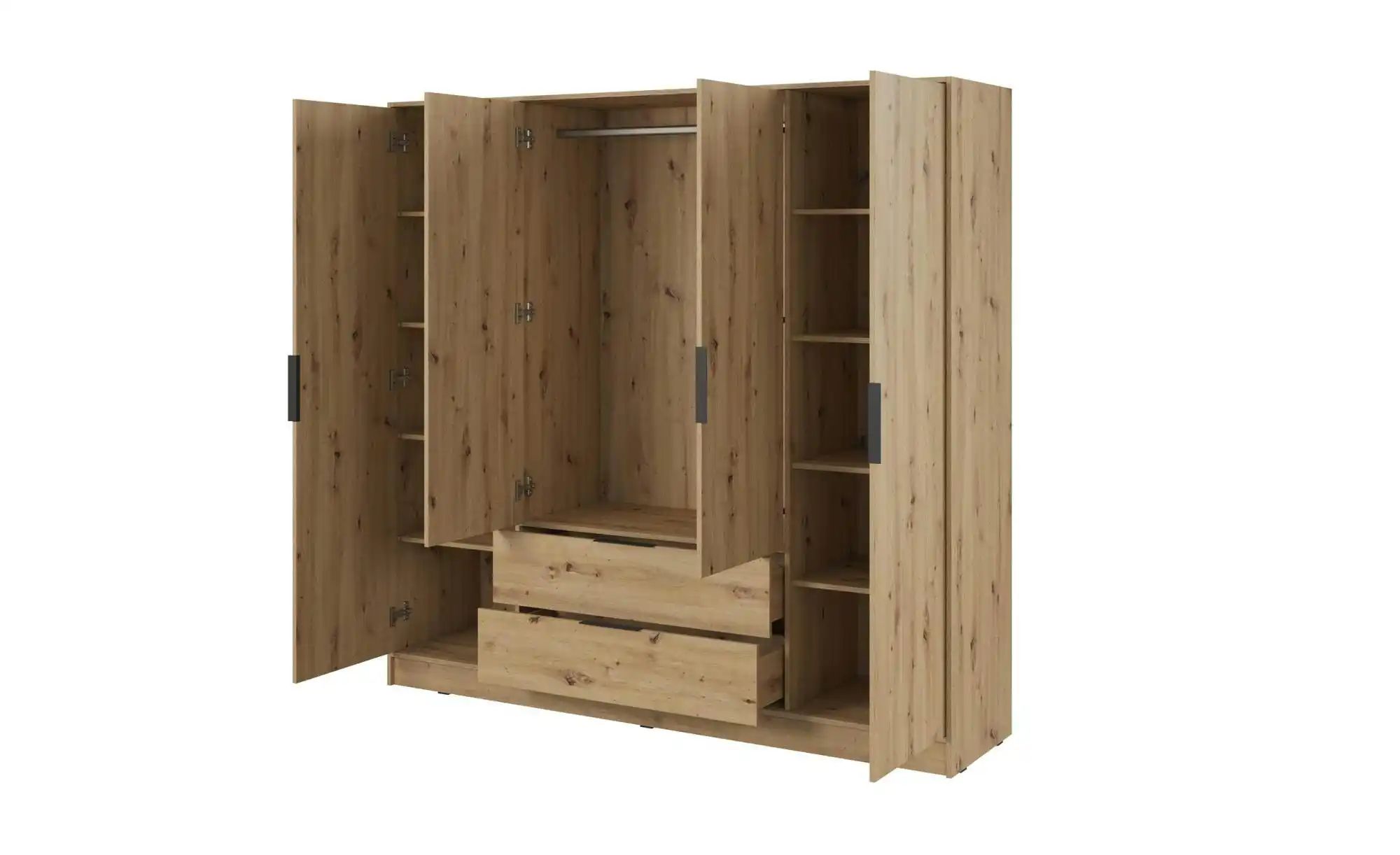 Thumbnail - Drehtürenschrank 206 cm breit Lyke ¦ braun ¦ Maße (cm): B: 206 H: 200 Schränke > Kleiderschränke > Drehtürenschränke - H...