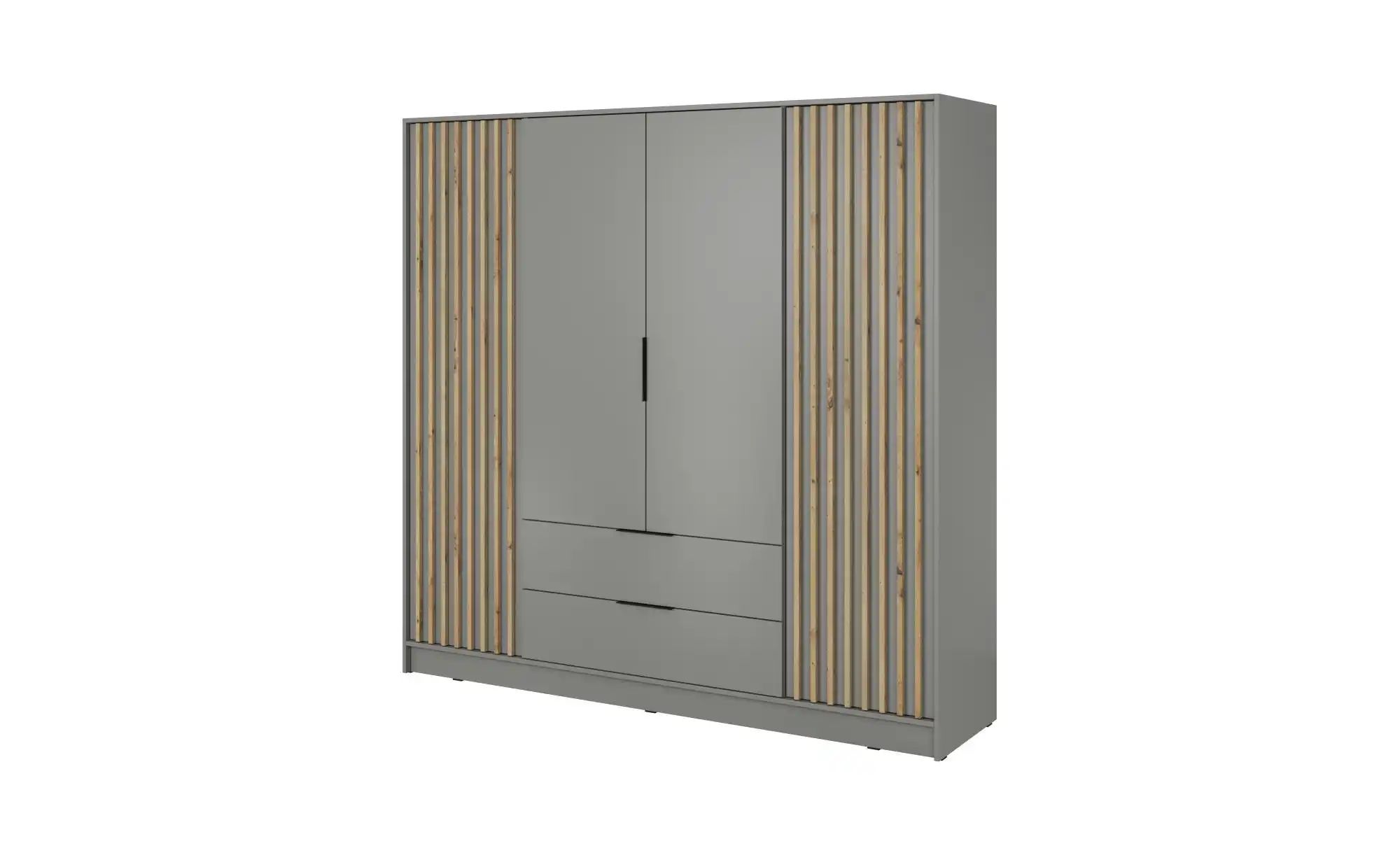 Drehtürenschrank  Nelly ¦ grau ¦ Maße (cm): B: 206 H: 200 Schränke > Kleide günstig online kaufen