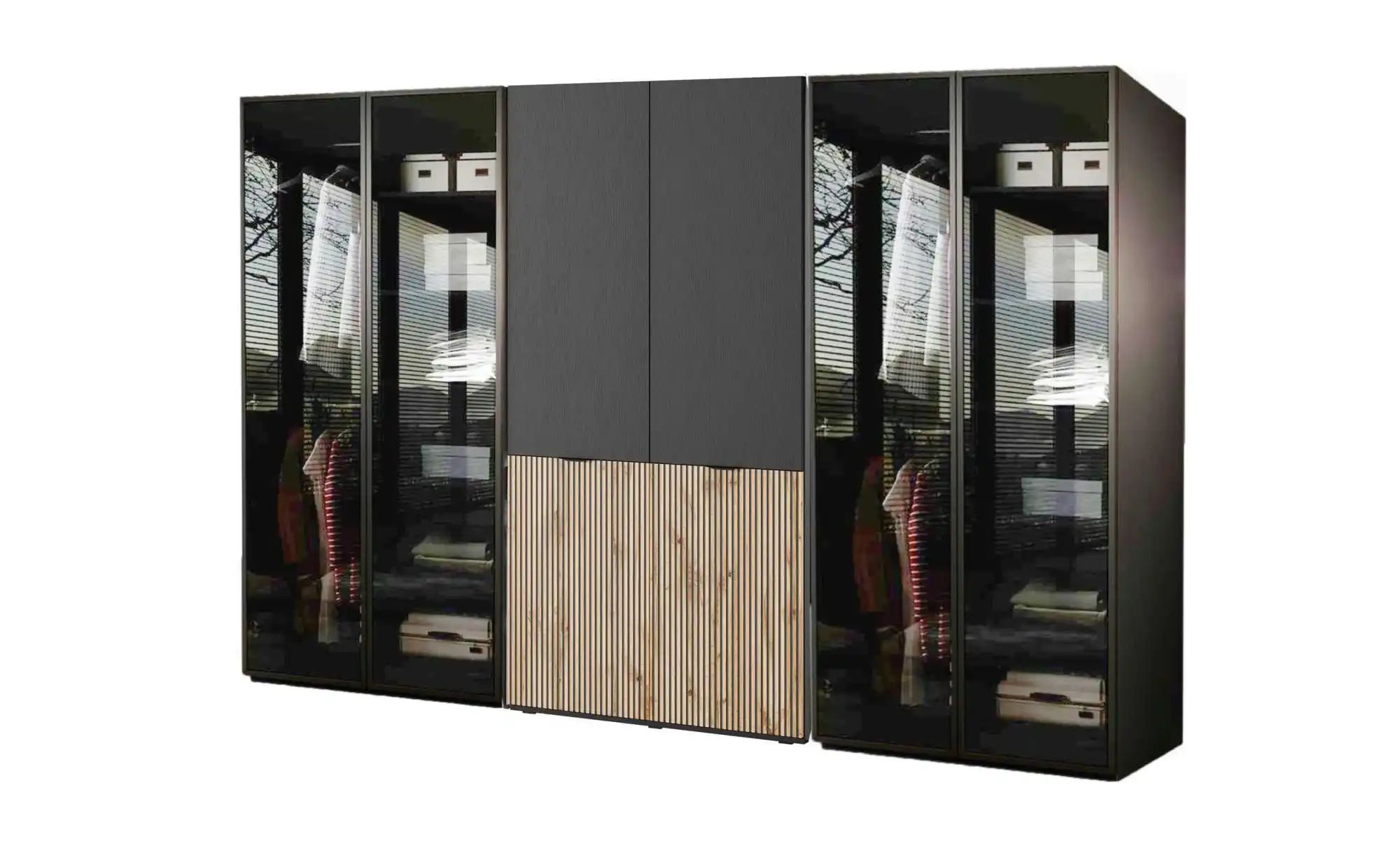 Drehtürenschrank 303 cm breit Sandbox ¦ schwarz ¦ Maße (cm): B: 303 H: 200 günstig online kaufen