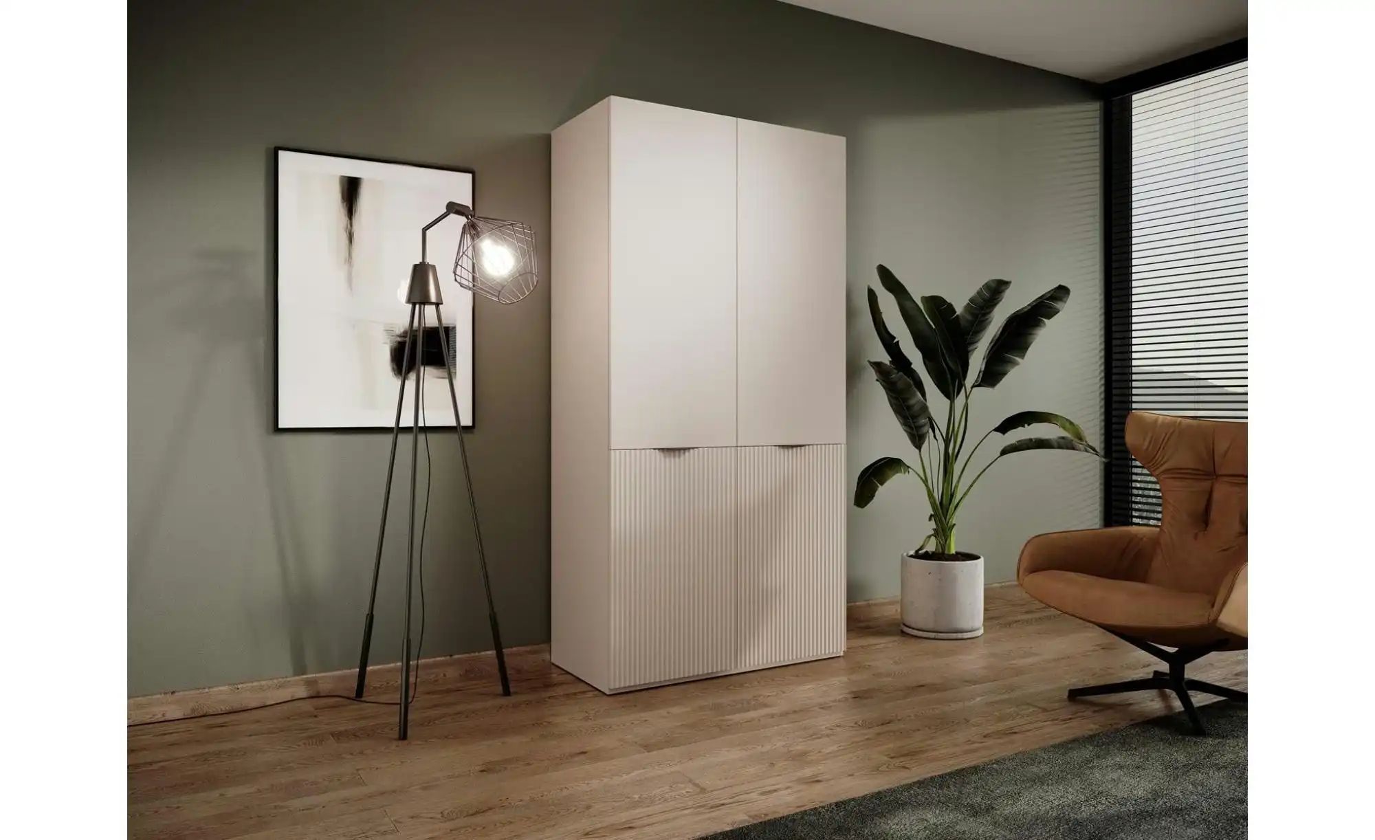 Thumbnail - Drehtürenschrank 4 türig Sandbox ¦ beige ¦ Maße (cm): B: 202 H: 200 Schränke > Kleiderschränke > Drehtürenschränke - Höf...