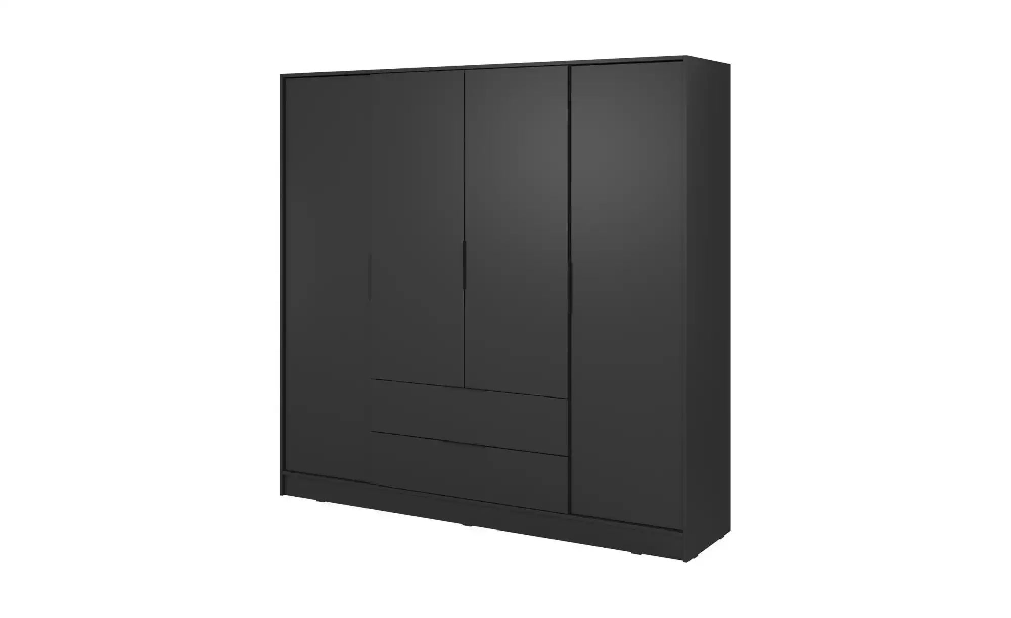 Drehtürenschrank 206 cm breit Lyke ¦ schwarz ¦ Maße (cm): B: 206 H: 200 Sch günstig online kaufen