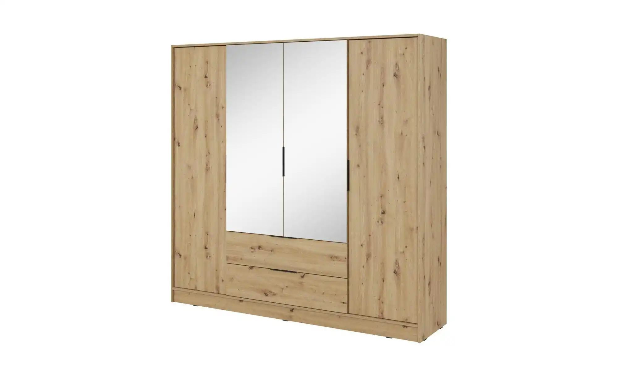 Drehtürenschrank 206 cm breit Lyke ¦ braun ¦ Maße (cm): B: 206 H: 200 Schrä günstig online kaufen