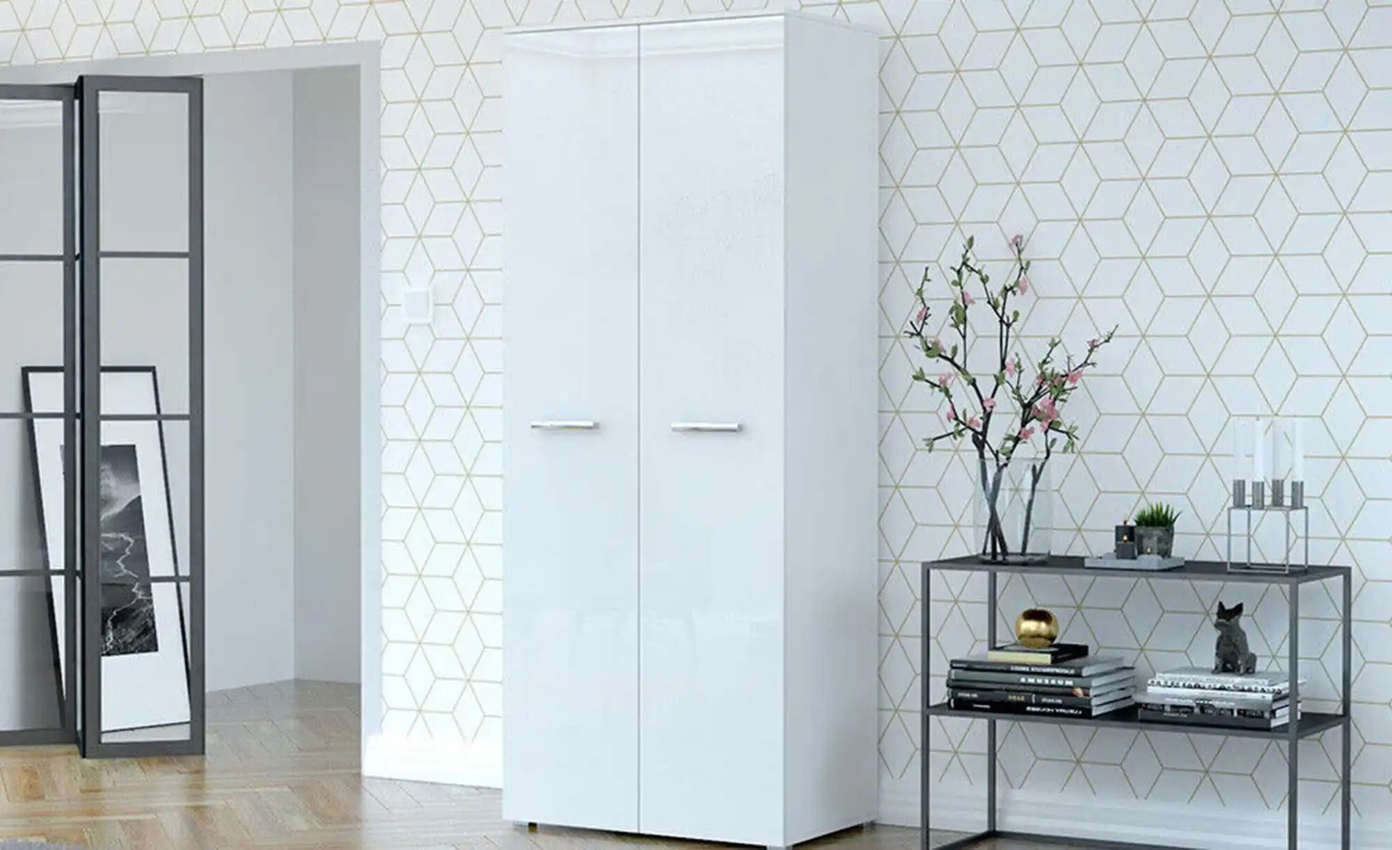 Drehtürenschrank  Franco ¦ weiß ¦ Maße (cm): B: 80 H: 199 Schränke > Kleide günstig online kaufen