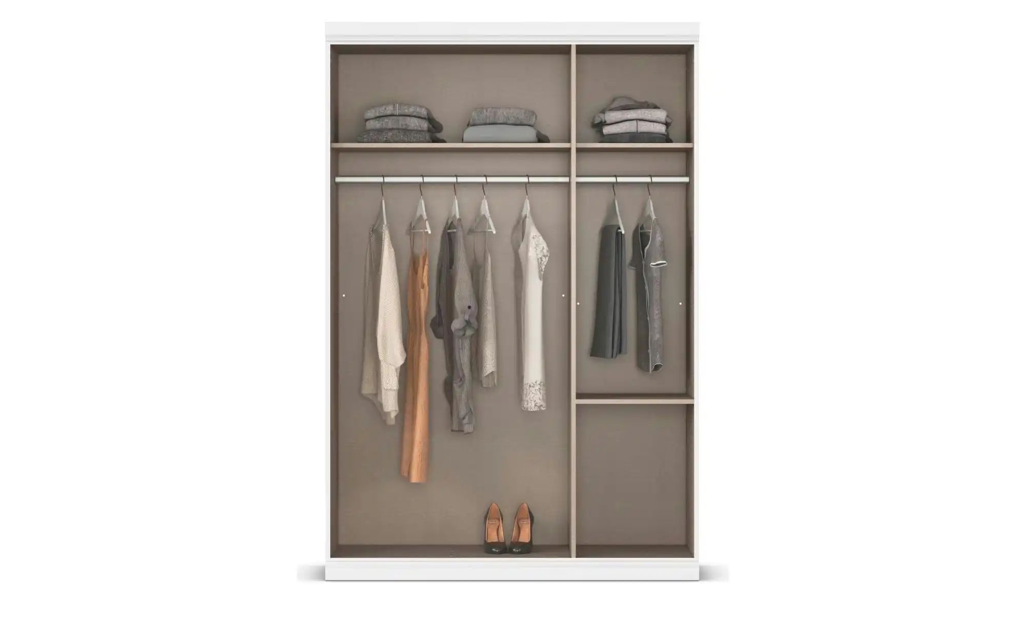 Kleiderschrank mit Schubladen Frieda ¦ creme ¦ Maße (cm): B: 136 H: 203 Sch günstig online kaufen