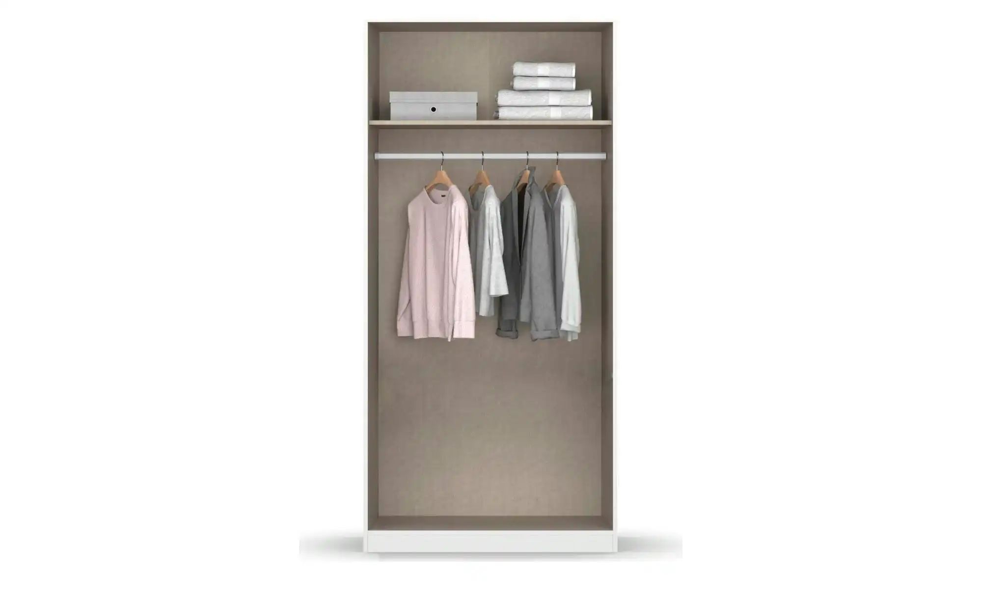 Kleiderschrank  Frieda ¦ grau ¦ Maße (cm): B: 91 H: 203 Schränke > Kleiders günstig online kaufen