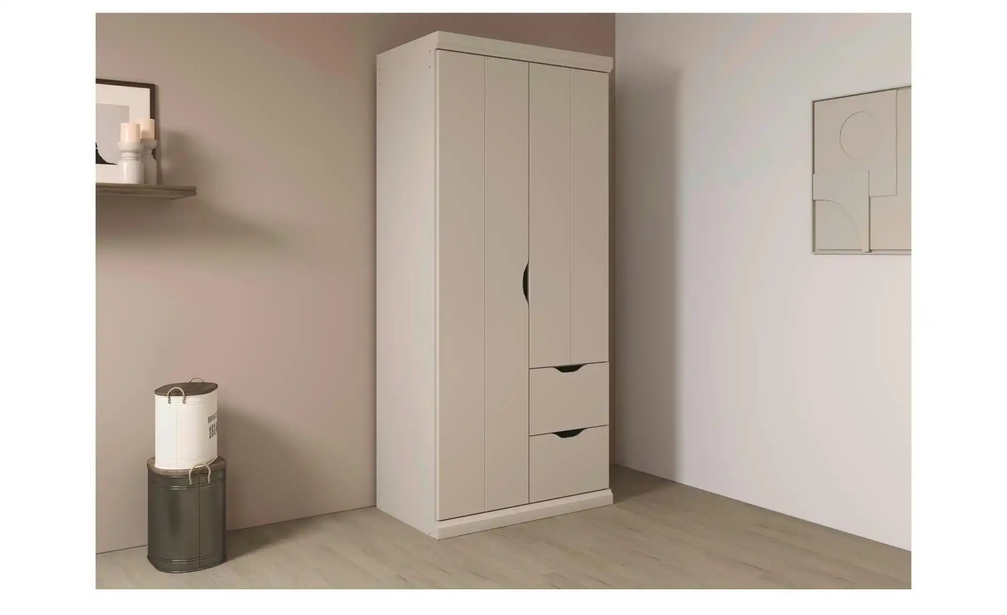 Kleiderschrank mit Schubladen Frieda ¦ creme ¦ Maße (cm): B: 91 H: 203 Schr günstig online kaufen