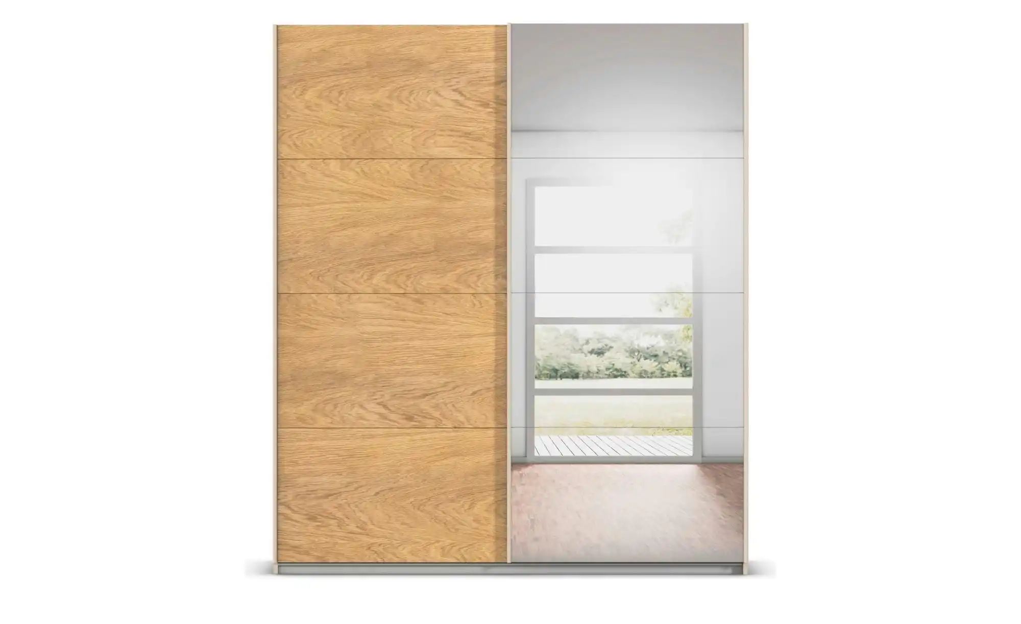 Schwebetürenschrank mit Spiegel Malva Extra ¦ creme ¦ Maße (cm): B: 181 H: günstig online kaufen