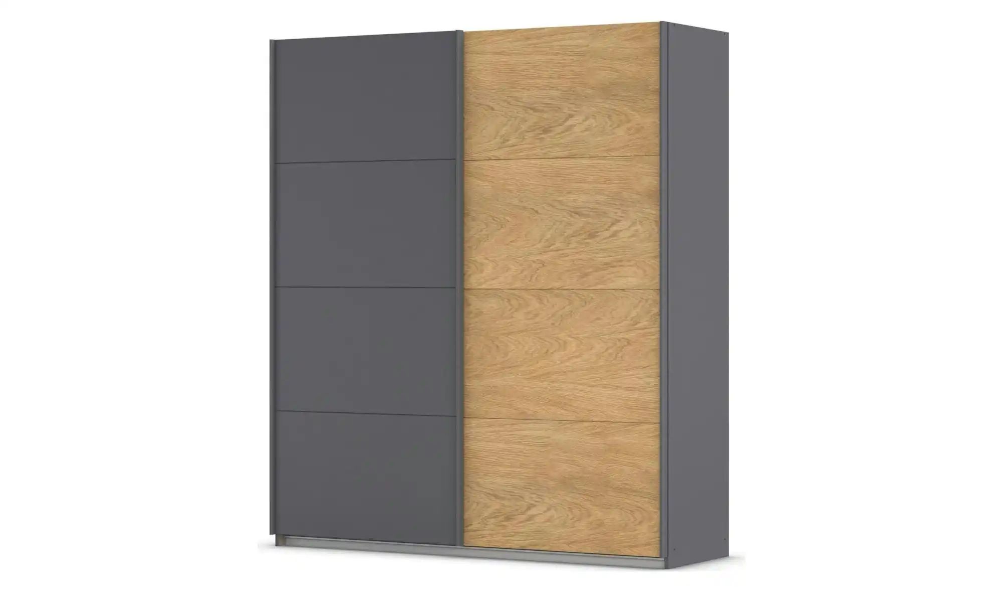 Schwebetürenschrank 2 türig Malva Extra ¦ grau ¦ Maße (cm): B: 181 H: 210 Schränke > Kleiderschränke > Schwebetürenschränke - Höffner