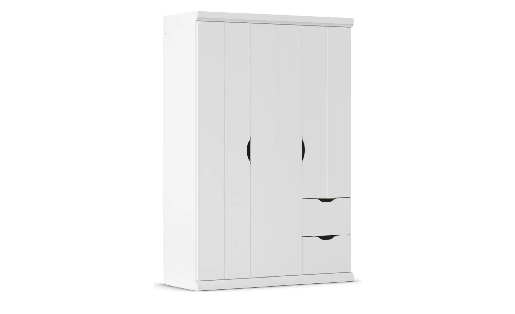 Kleiderschrank mit Schubladen Frieda ¦ weiß ¦ Maße (cm): B: 136 H: 203 Schr günstig online kaufen