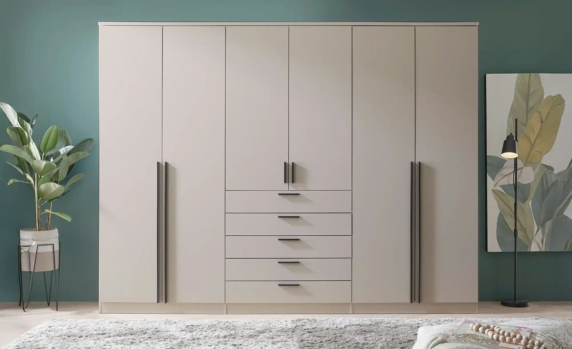 Thumbnail - Drehtürenschrank  6-türig  Cashmere  mit Einlegeböden Amesbury ¦ beige ¦ Maße (cm): B: 270 H: 210 T: 52.0 Schränke > Kle...