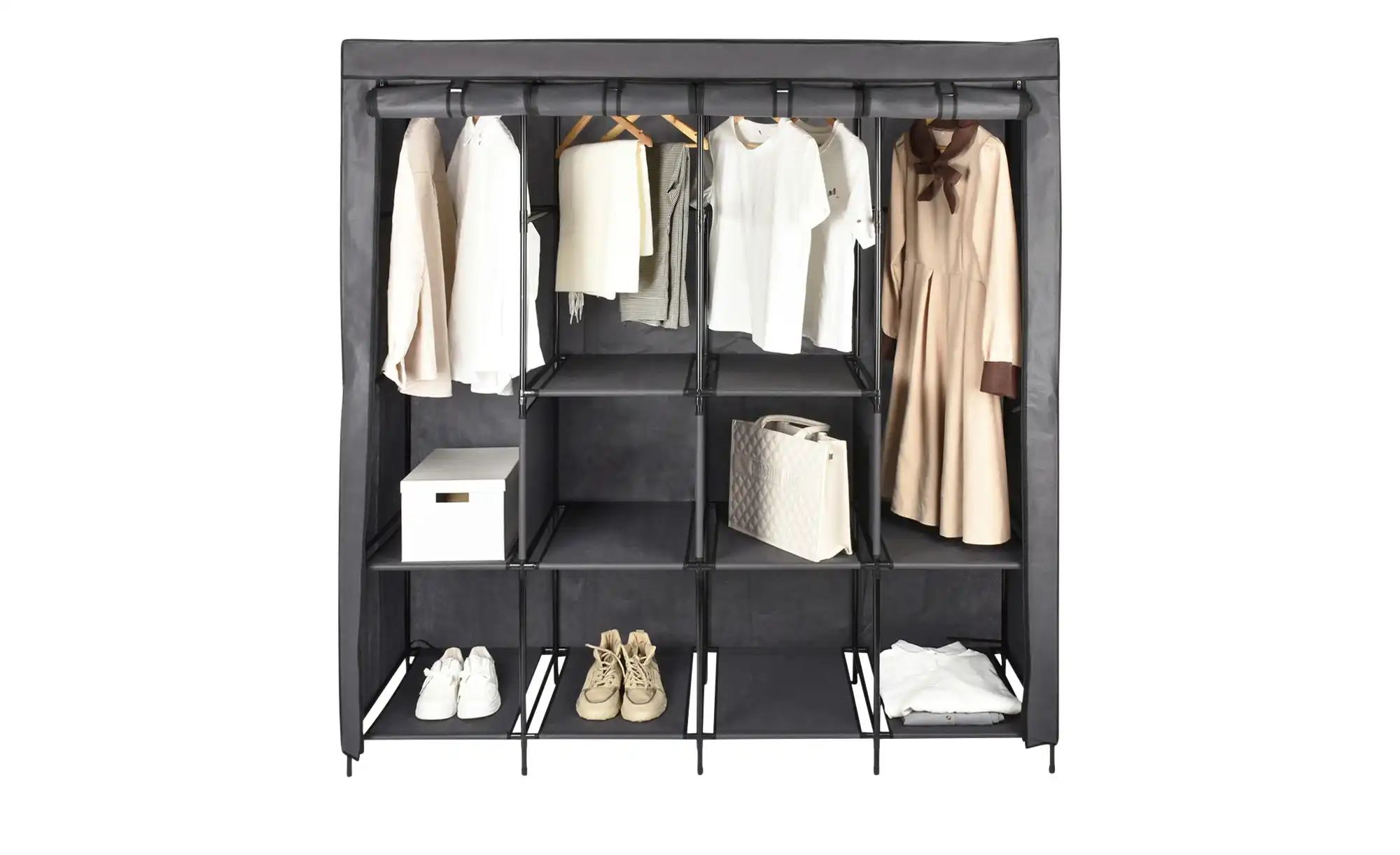 Kleiderschrank  Clipston ¦ grau ¦ Maße (cm): B: 166,5 H: 175,5 T: 54.0 Schr günstig online kaufen