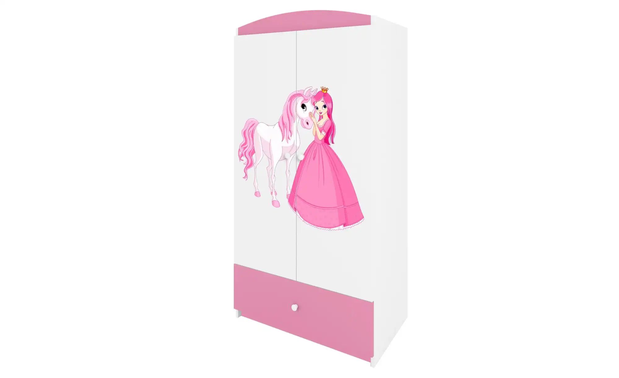 Kleiderschrank Prinzessin mit Pferd ¦ rosa/pink ¦ Maße (cm): B: 52 H: 181,2 Schränke > Kleiderschränke > Drehtürenschränke - Höffner