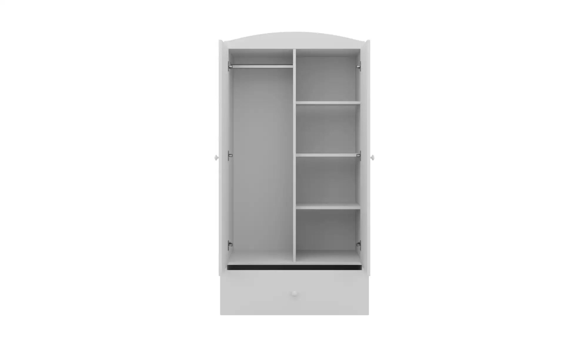 Kleiderschrank  Panda ¦ weiß ¦ Maße (cm): B: 90 H: 181,2 Schränke > Kleider günstig online kaufen