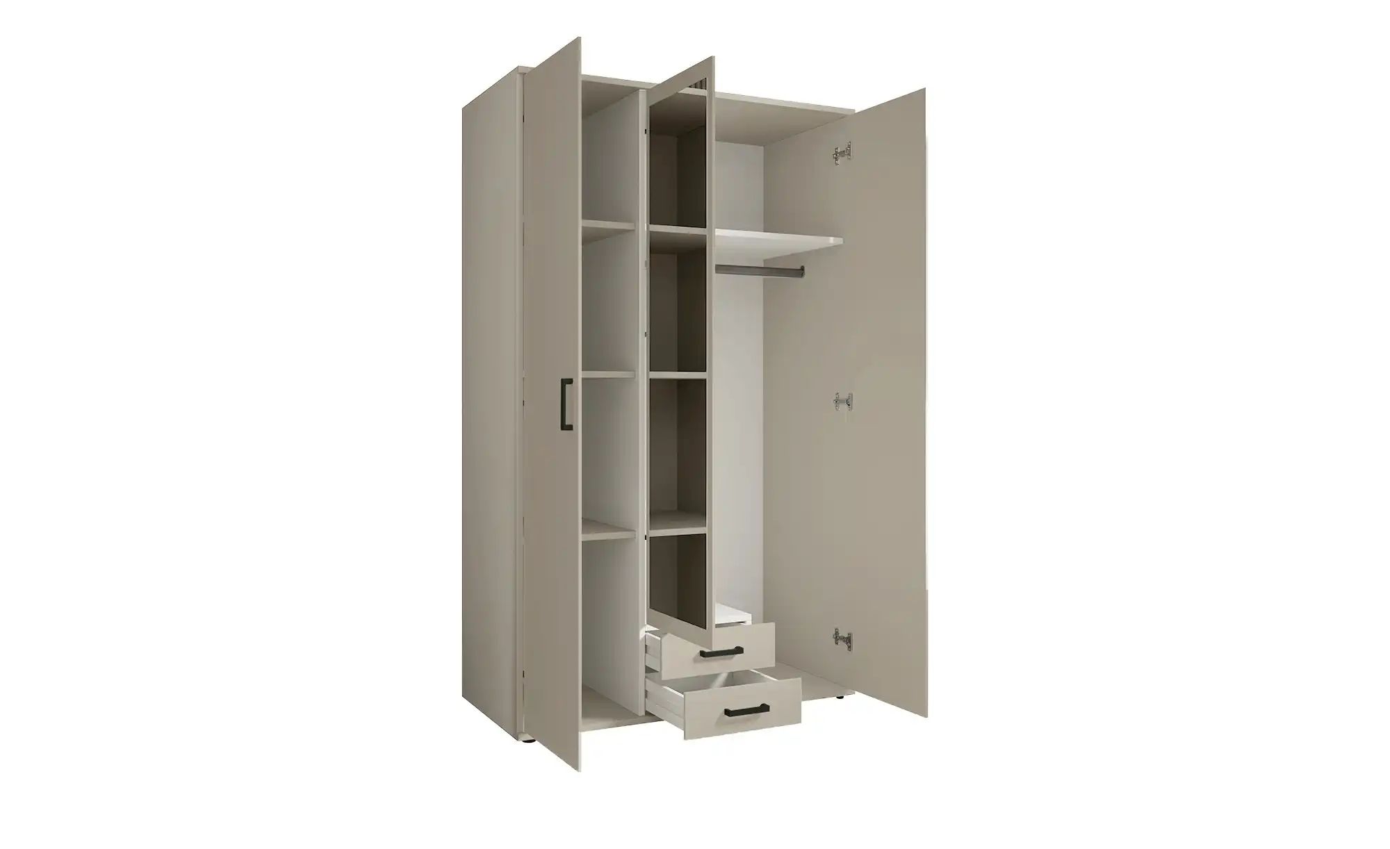 Kleiderschrank 3-türig  Caterton ¦ beige ¦ Maße (cm): B: 120 H: 196 T: 53.5 günstig online kaufen