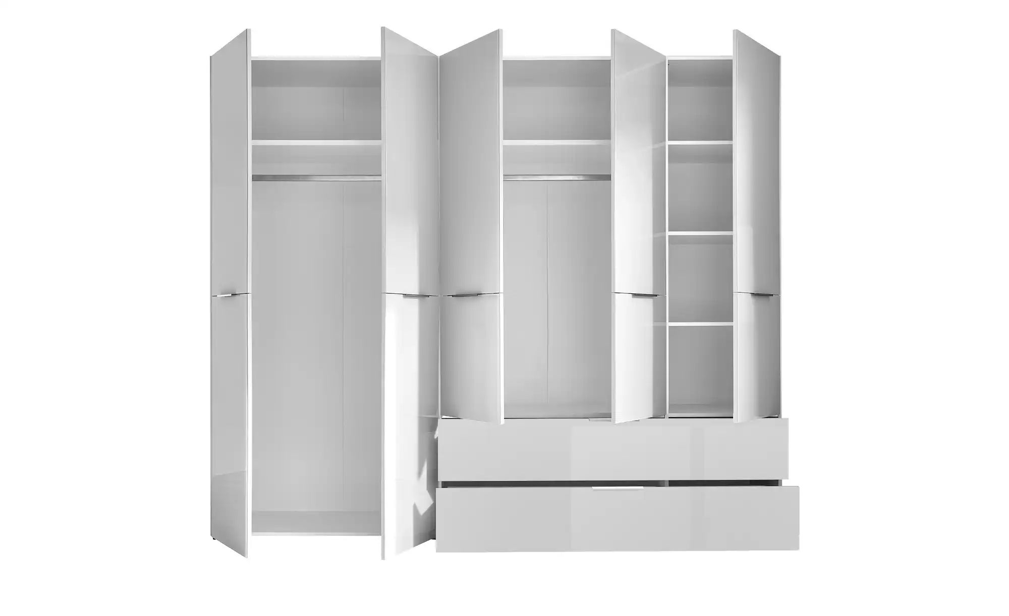 Kleiderschrank 5-türig  Vitreo Neo ¦ weiß ¦ Maße (cm): B: 249,6 H: 212 T: 5 günstig online kaufen