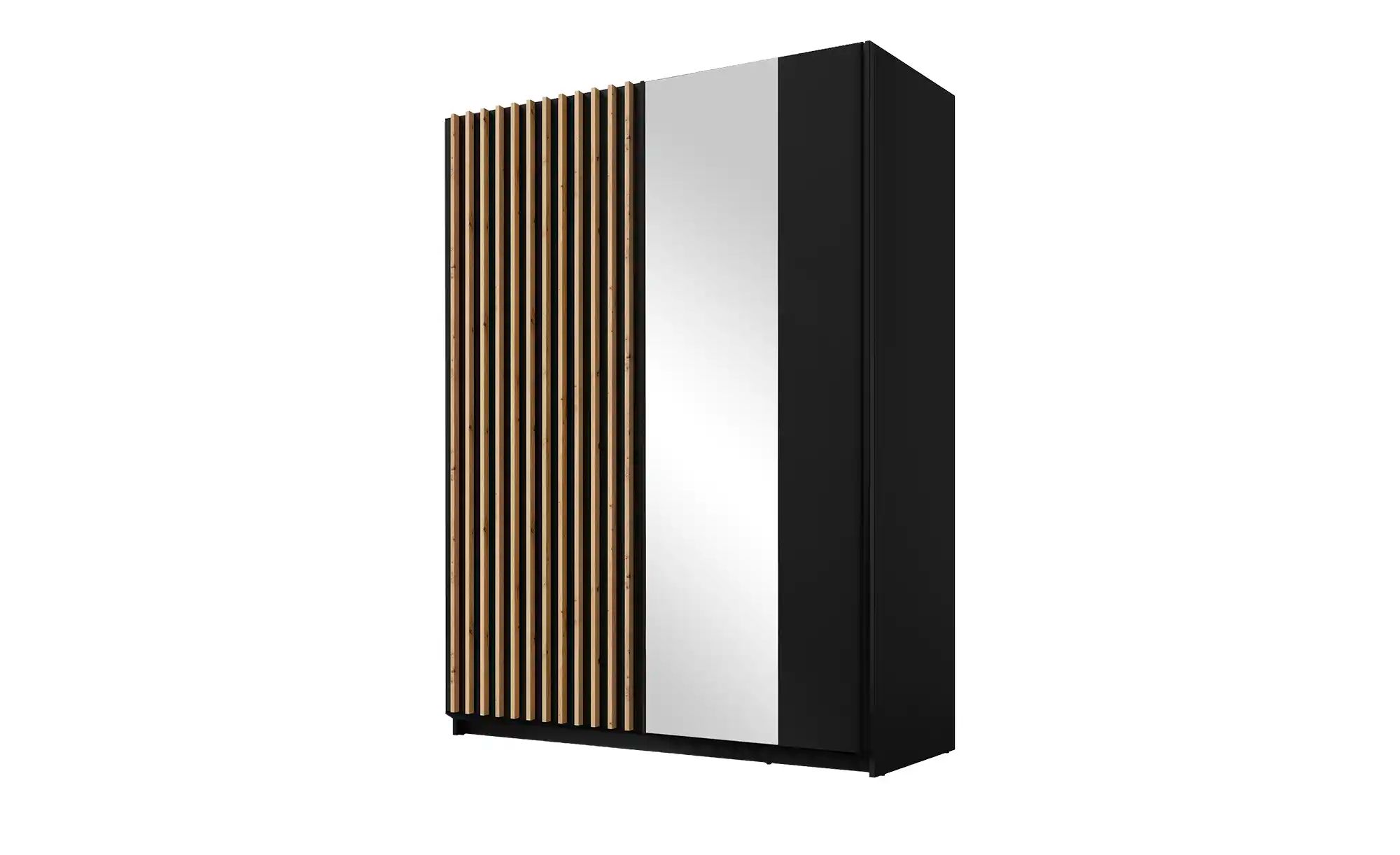 Schwebetürenschrank Dartmouth ¦ schwarz ¦ Maße (cm): B: 150 H: 198,5 T: 55.0 Schränke > Kleiderschränke > Schwebetürenschränke - Höffner