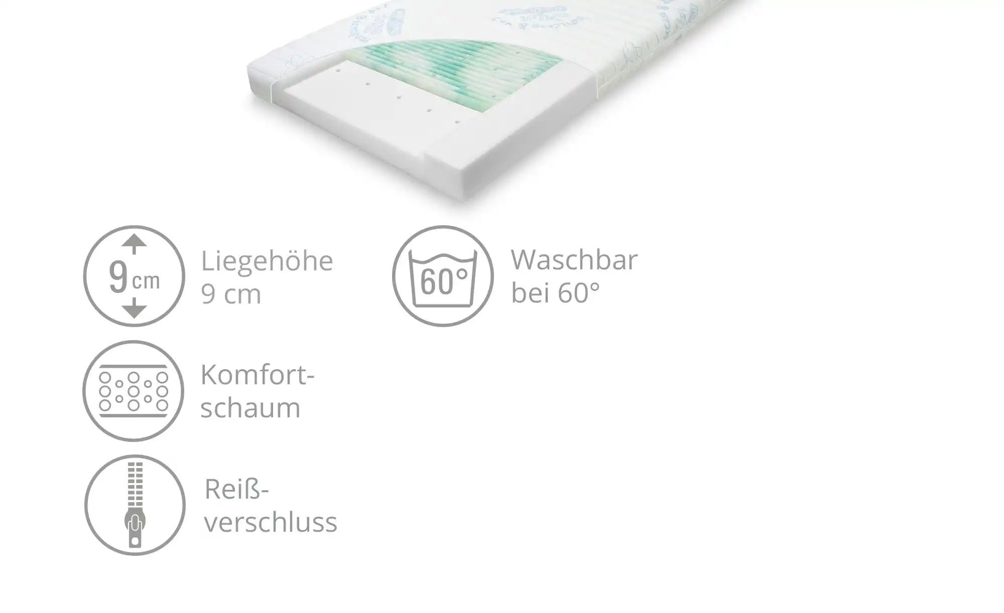 Alvi Kindermatratze  Sky ¦ weiß ¦ Maße (cm): B: 70 H: 9 Baby > Babymöbel > günstig online kaufen