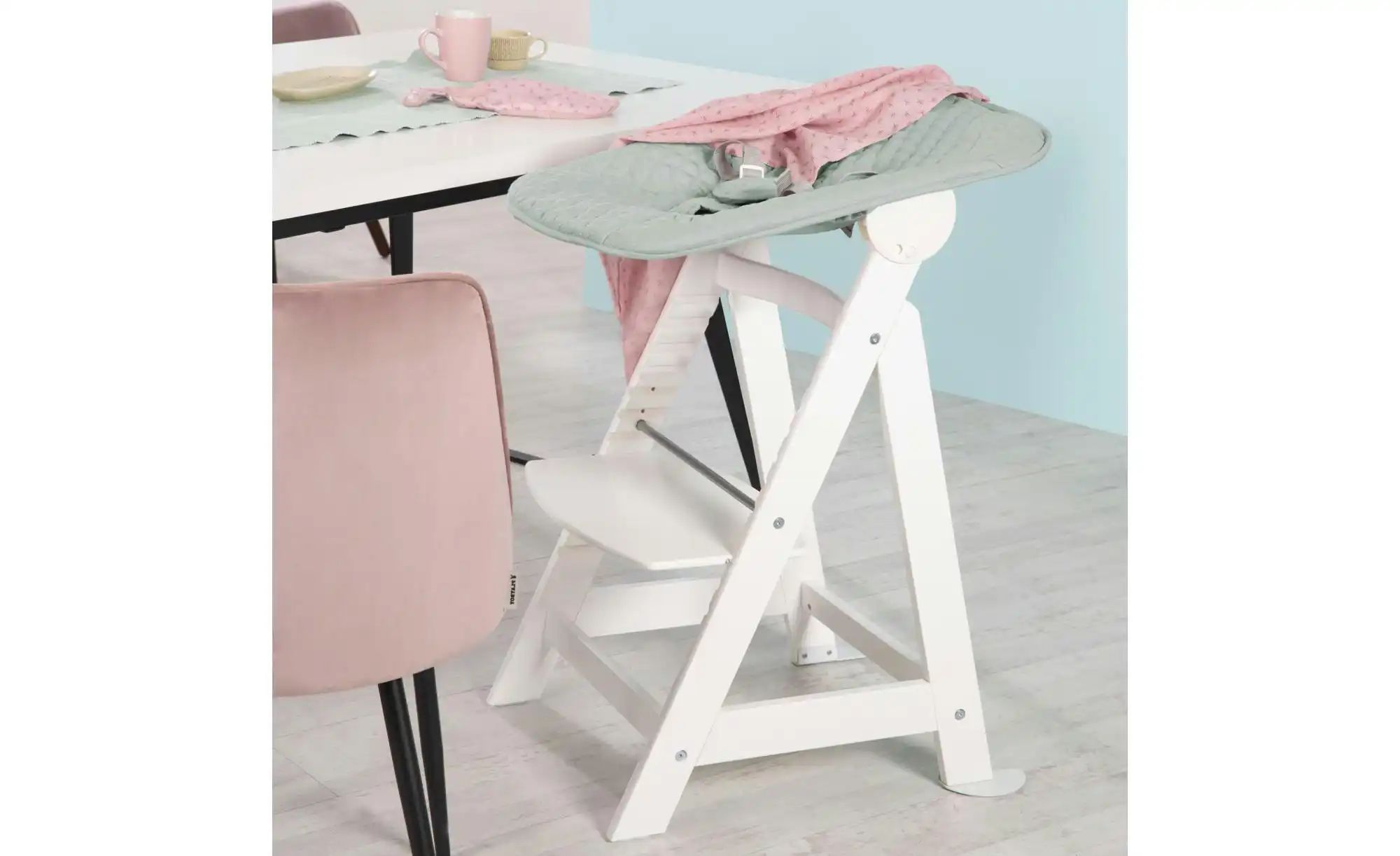 Roba Treppenhochstuhl 2in1  Born Up ¦ weiß ¦ Maße (cm): B: 46 H: 94 Baby > günstig online kaufen
