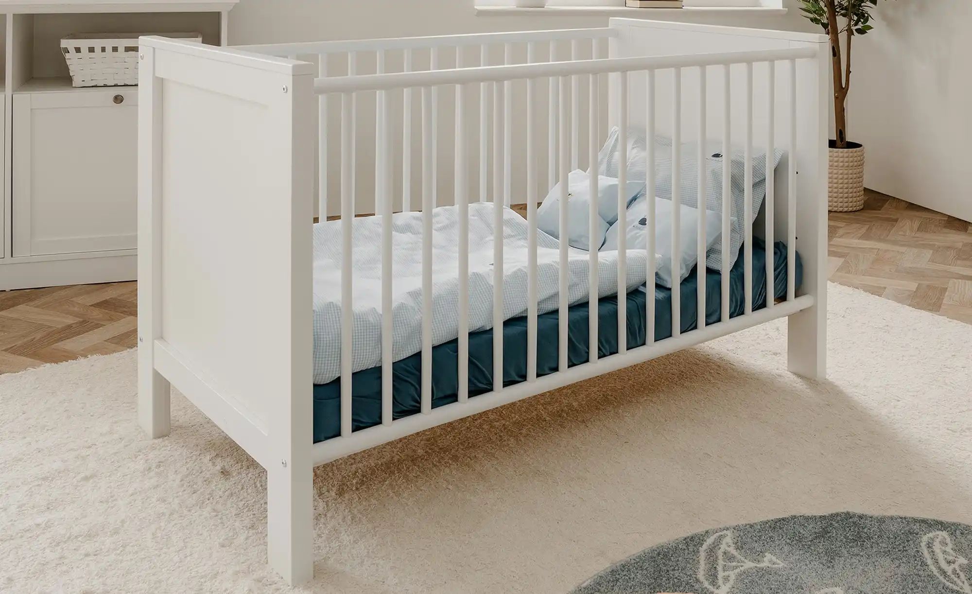 Kinderbett  Laurito ¦ weiß ¦ Maße (cm): B: 77 H: 84 Baby > Babymöbel > Baby günstig online kaufen