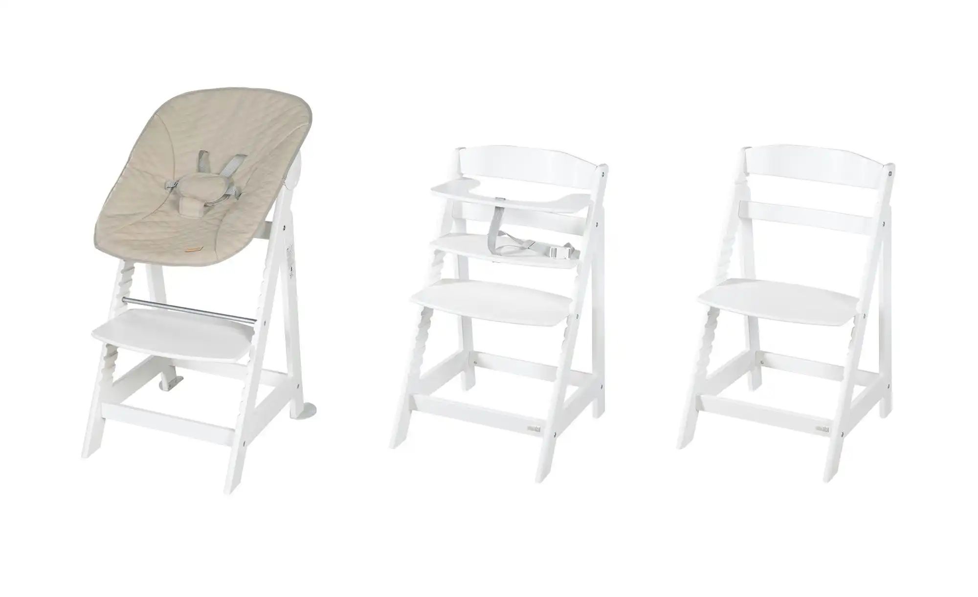 Roba Treppenhochstuhl 2in1  Born Up ¦ weiß ¦ Maße (cm): B: 46 H: 94 Baby > günstig online kaufen