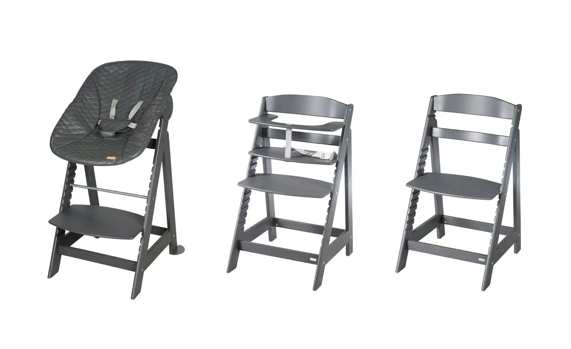 Roba Treppenhochstuhl 2in1  Born Up ¦ grau ¦ Maße (cm): B: 46 H: 94 Baby > günstig online kaufen