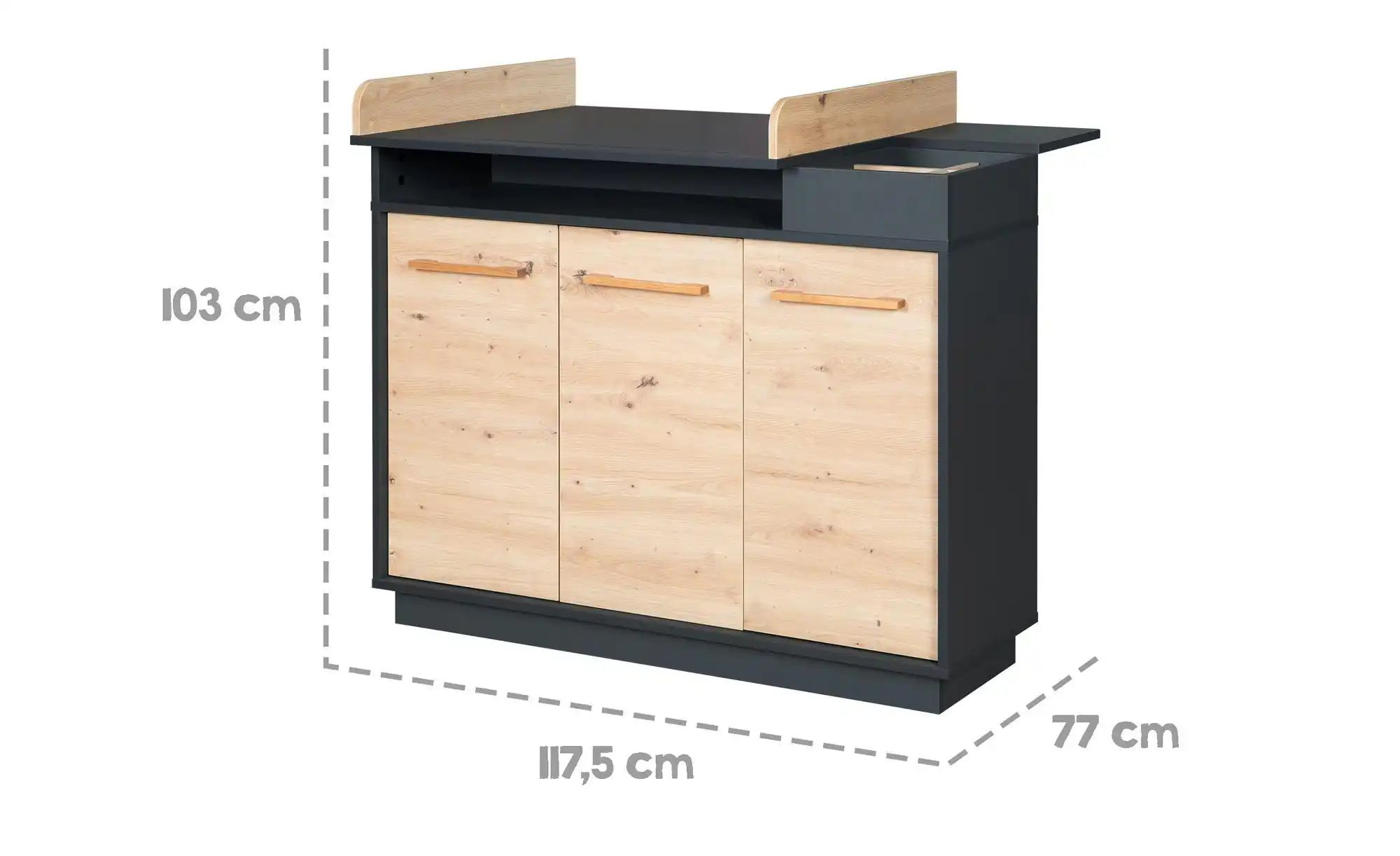 Roba Wickelkommode Lenn   ¦ grau ¦ Maße (cm): B: 117,5 H: 103 Baby > Babymö günstig online kaufen