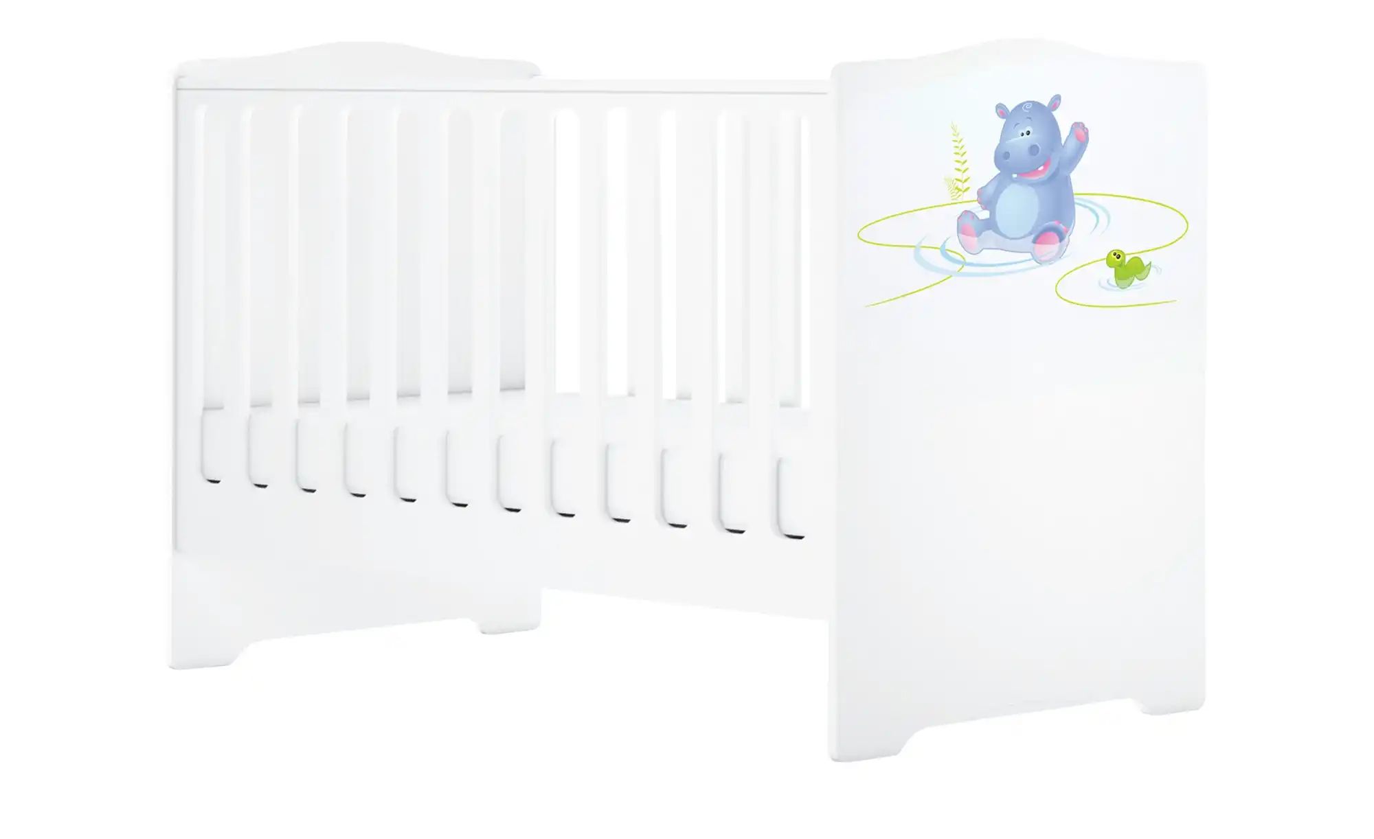 Kinderbett  Happy Animals ¦ weiß ¦ Maße (cm): B: 76 H: 95 Baby > Babymöbel günstig online kaufen