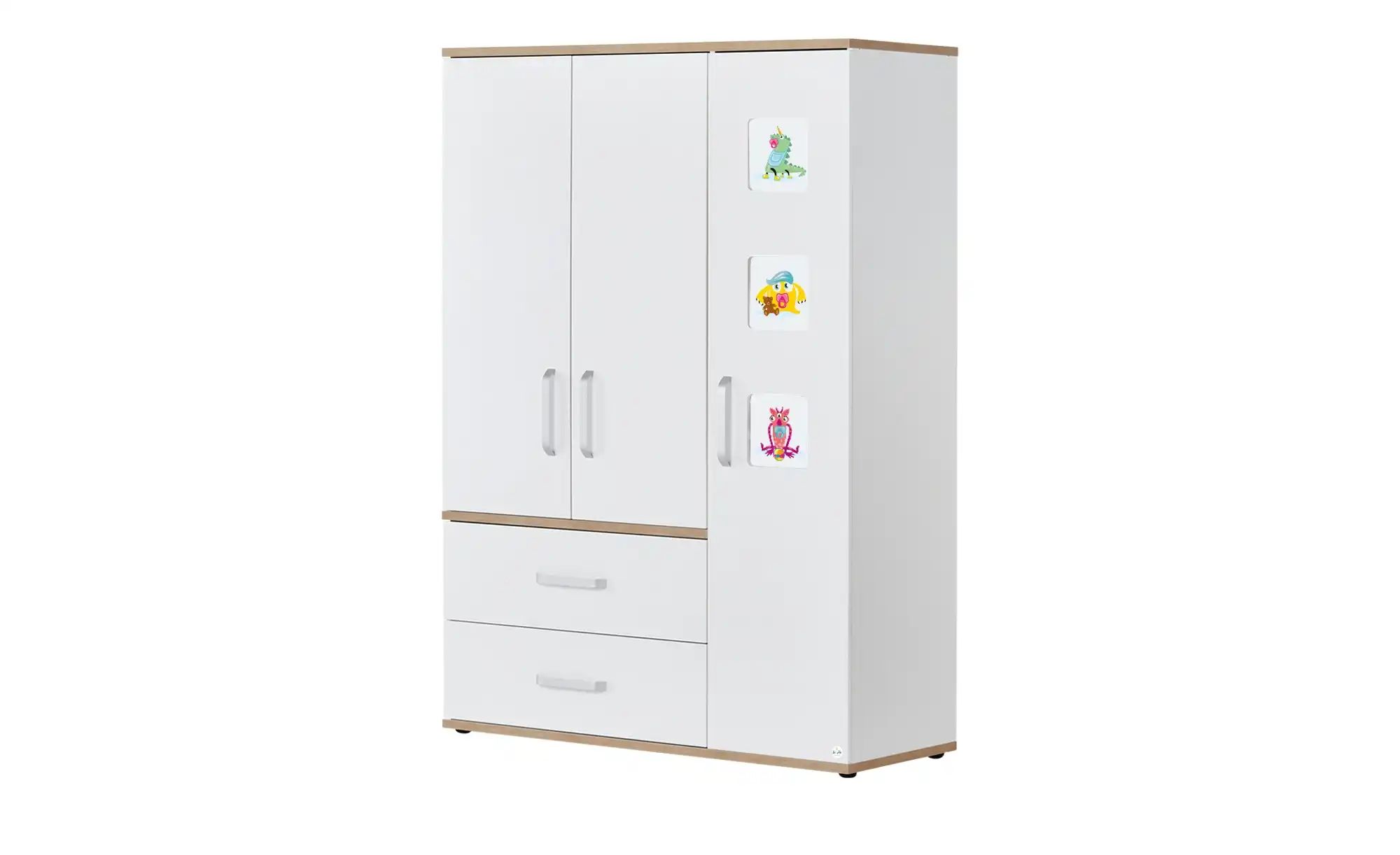 Mia & Mo Kleiderschrank  Clea ¦ weiß ¦ Maße (cm): B: 135 H: 193 T: 55 Baby günstig online kaufen