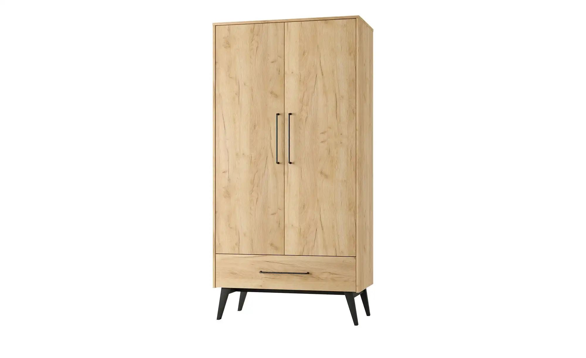 Kleiderschrank 2-türig  Retro ¦ holzfarben ¦ Maße (cm): B: 52,4 H: 199,6 Sc günstig online kaufen