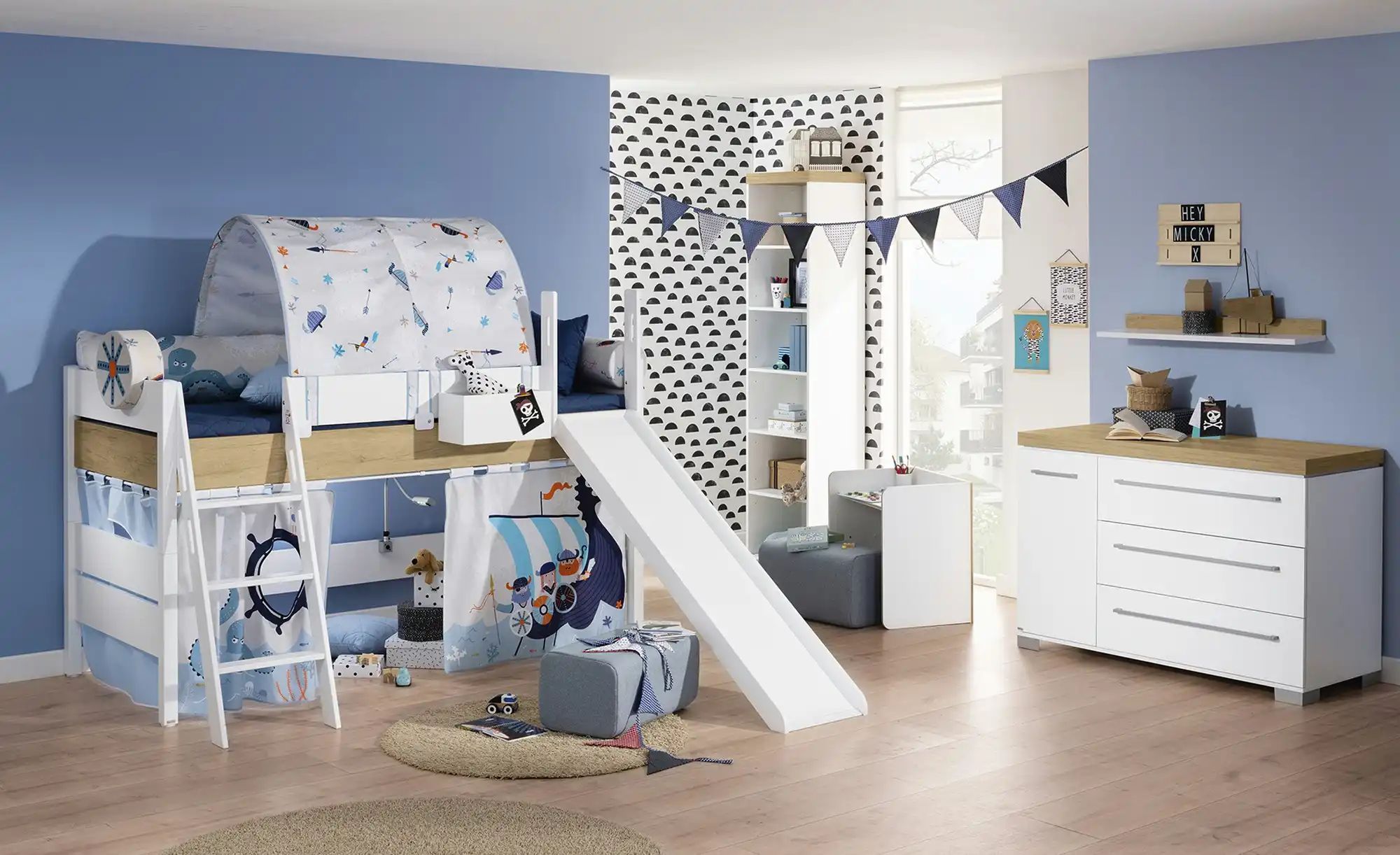 Thumbnail - PAIDI Wandboard  Kira ¦ weiß ¦ Maße (cm): B: 94,8 H: 8,3 T: 22.2 Kindermöbel > Kinderregale - Höffner