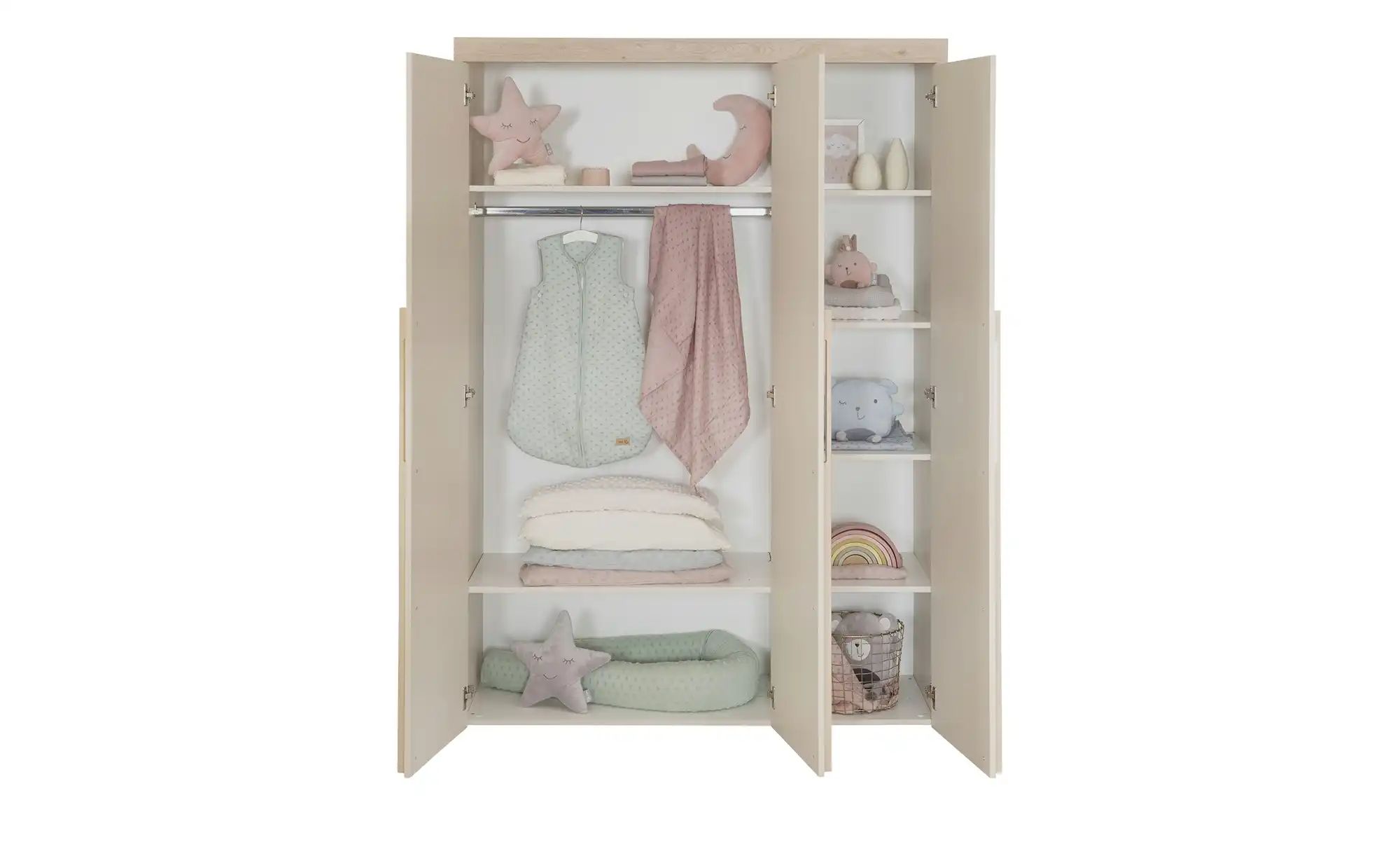 Kleiderschrank  Elis ¦ beige ¦ Maße (cm): B: 138 H: 195 T: 52,5 Baby > Baby günstig online kaufen