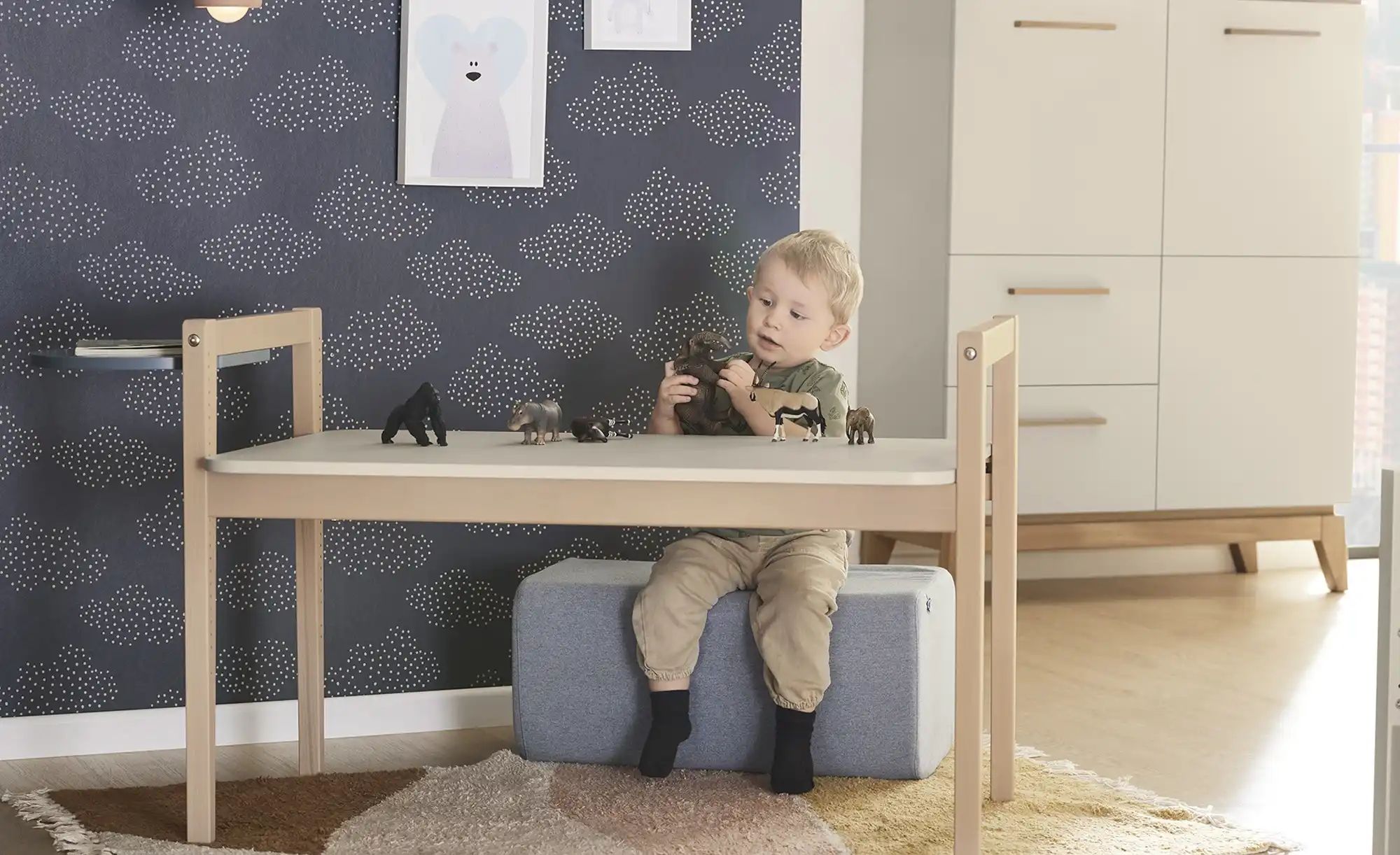 PAIDI Tischplatte  Little Cloud ¦ blau ¦ Maße (cm): B: 61 H: 1,6 T: 93.2 Ti günstig online kaufen