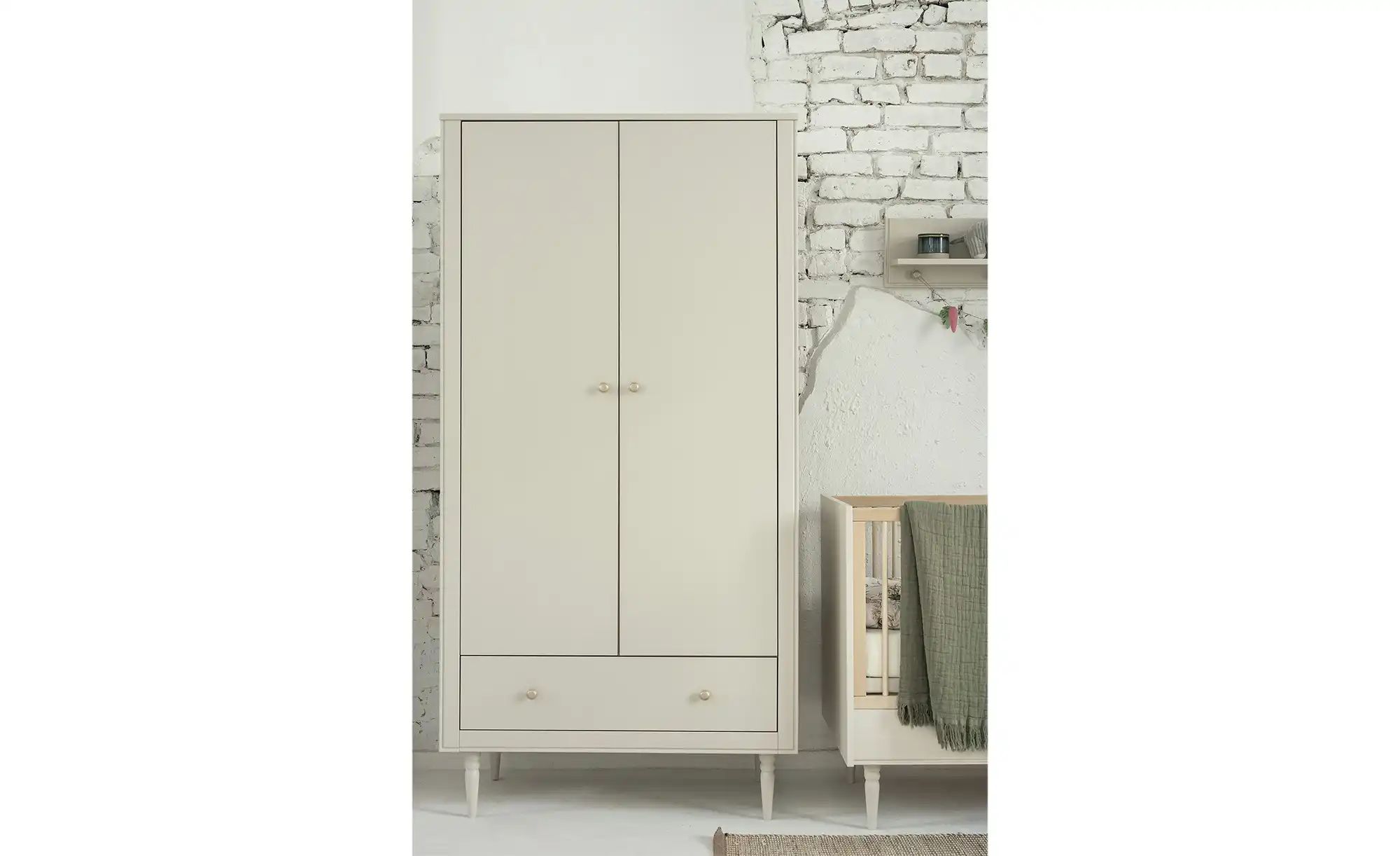 Kleiderschrank  Petite ¦ beige ¦ Maße (cm): B: 100,2 H: 197,5 T: 52.4 Baby günstig online kaufen