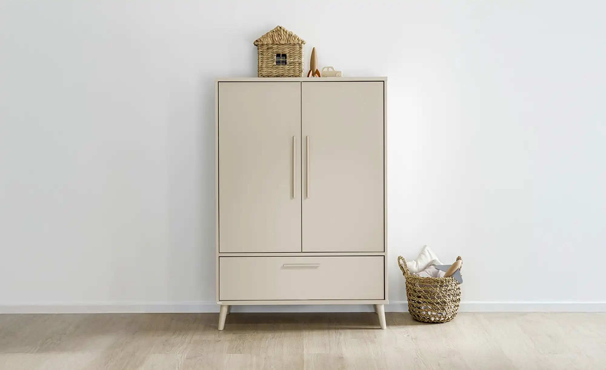 PAIDI Kleiderschrank Tiny  Eefje ¦ beige ¦ Maße (cm): B: 94,8 H: 139,2 T: 4 günstig online kaufen